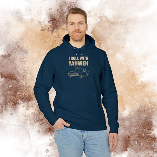 I Roll With Yahweh Hoodie – Vintage Cruiser Classic Christian Faith Pullover
