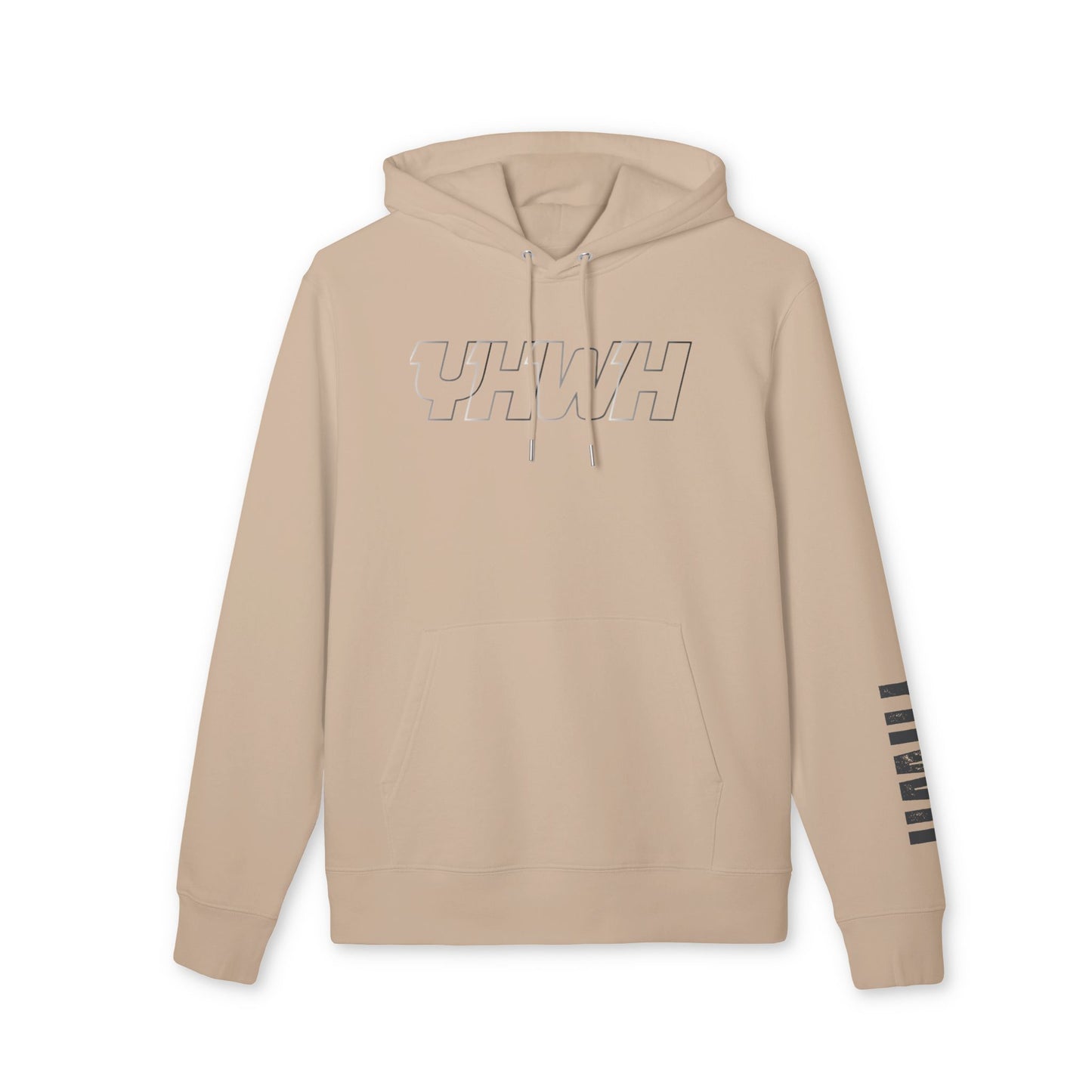 YHWH Hoodie — Minimalist Faith Pullover with Sleeve Print