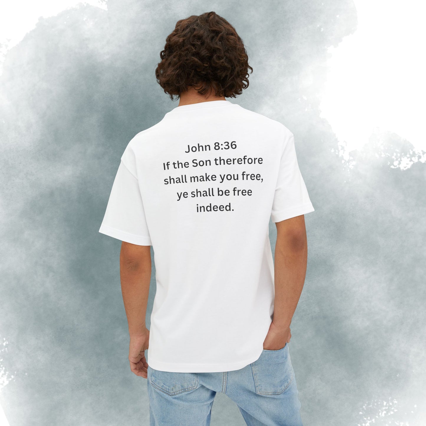 I Am Free Tee — John 8:36 Christian Graphic Shirt