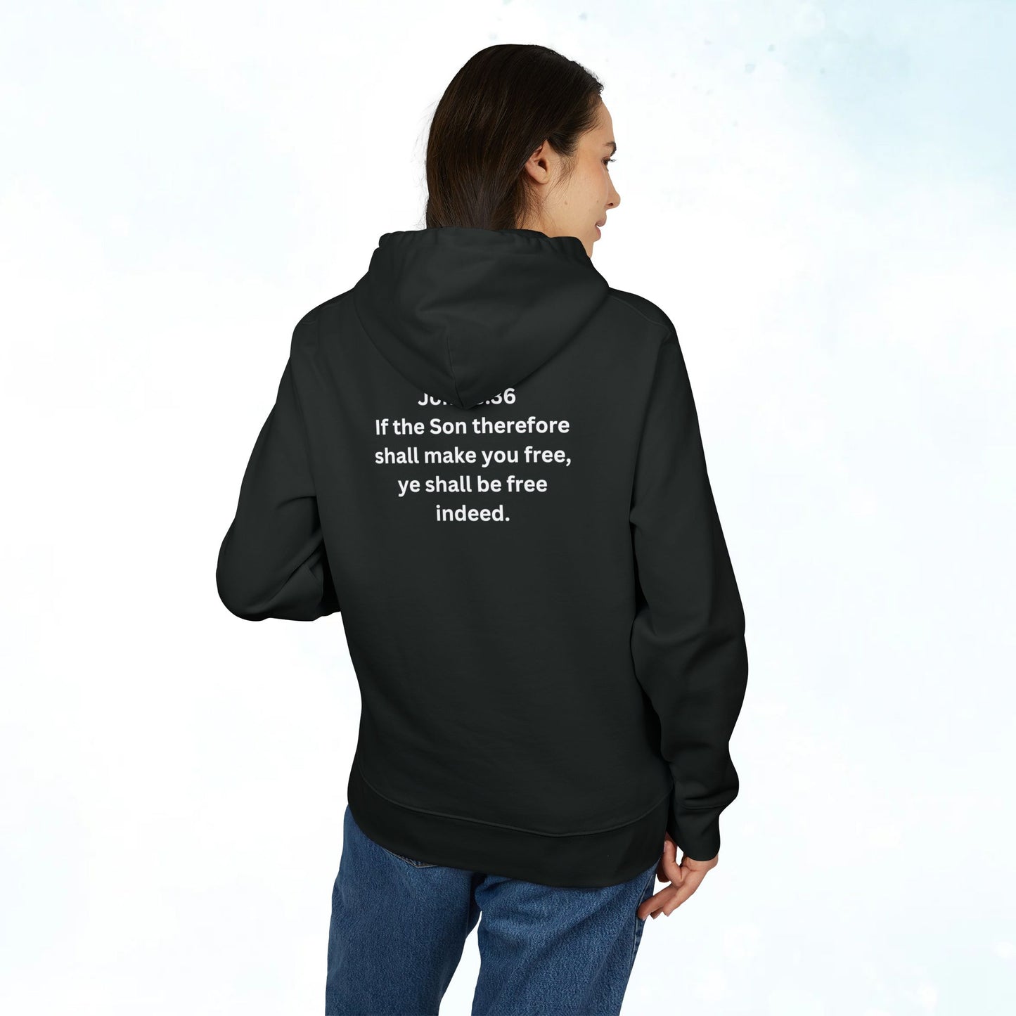 I Am Free Hoodie — John 8:36 Christian Faith Pullover