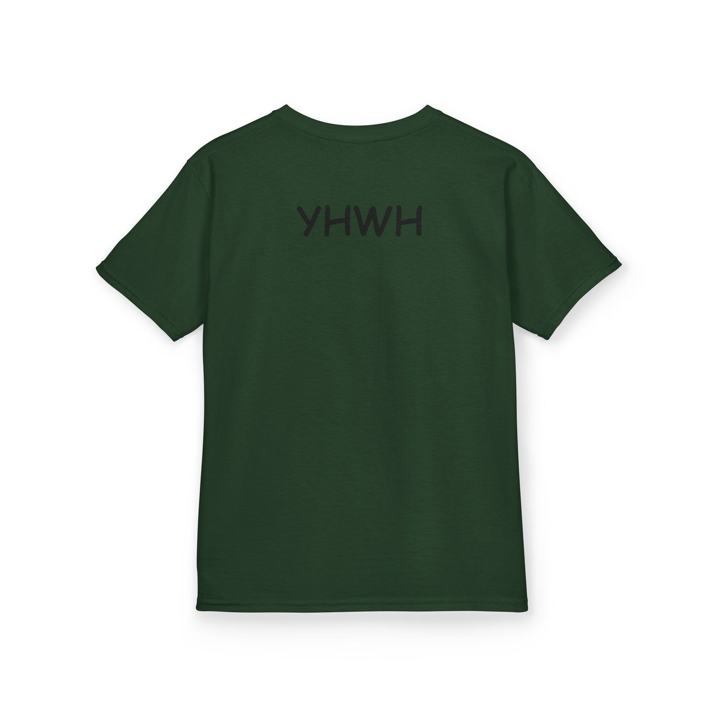Kids Tee — "Pray Love Smile" Christian T‑Shirt with Hearts (YHWH Back)