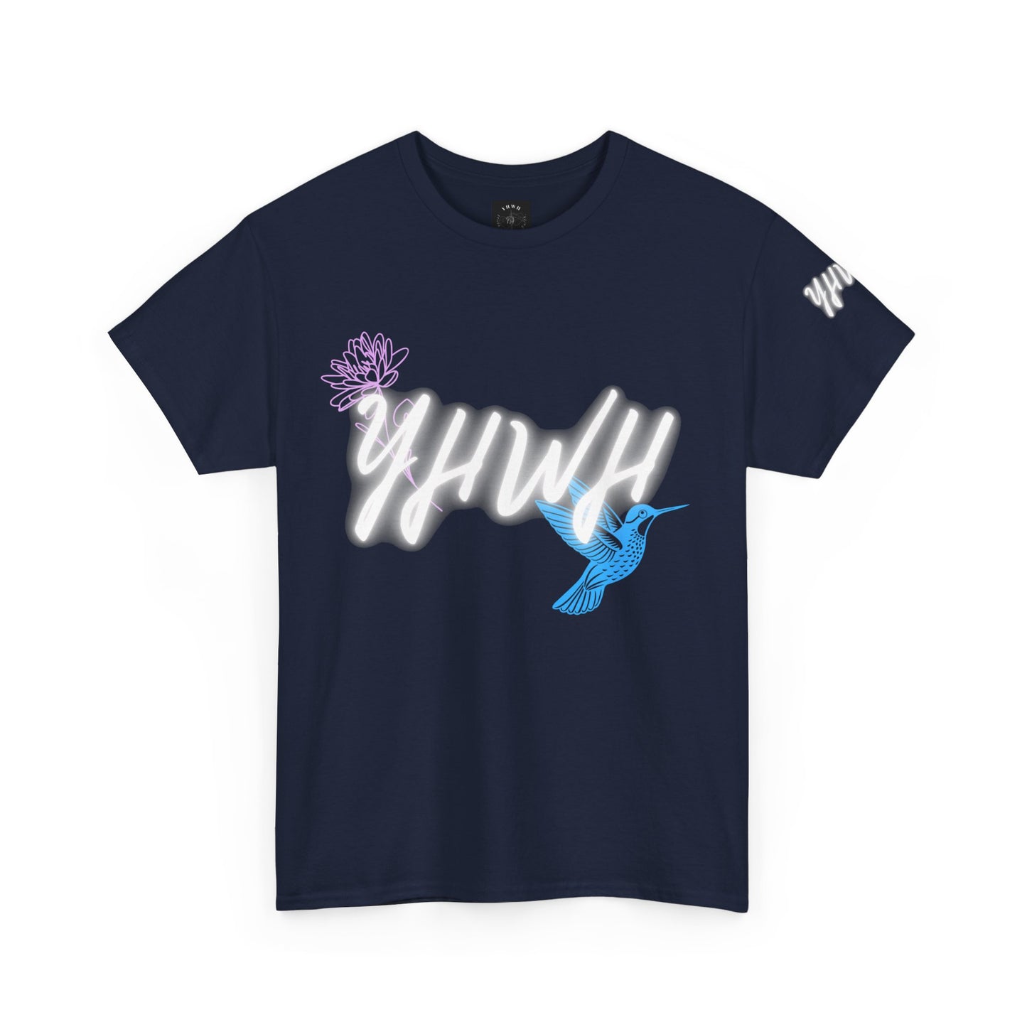 *Spring special edition* YHWH hummingbird Script Tee (minimalist version) — Faith-Inspired Flower and hummingbird Graphic T-Shirt