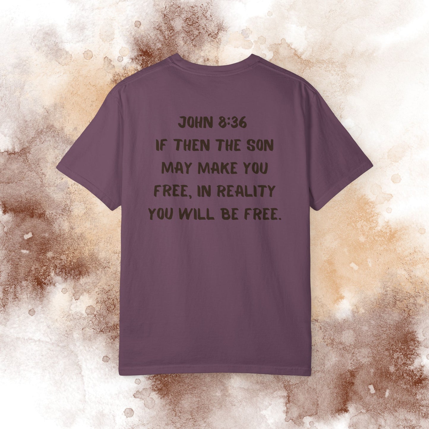 Set Free T‑Shirt — Broken Chain Christian Scripture Tee (John 8:36)