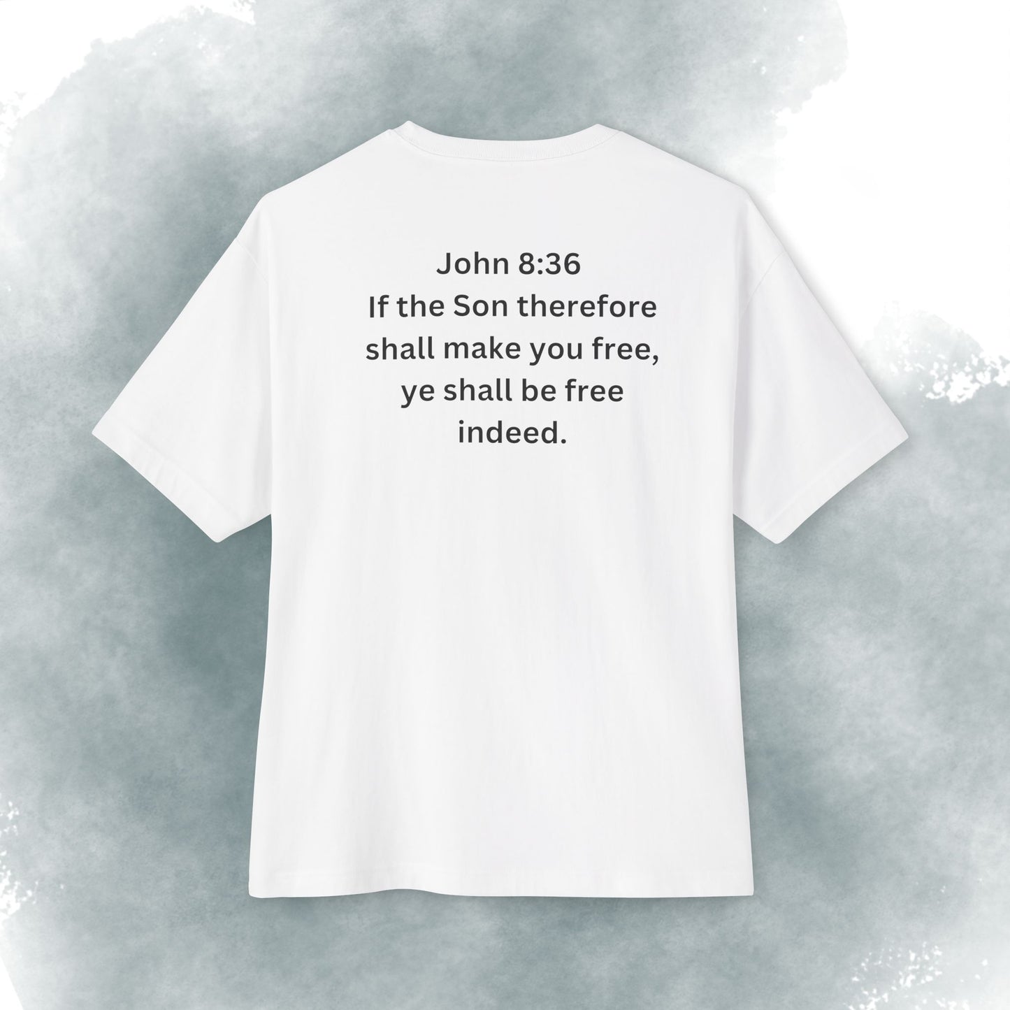 I Am Free Tee — John 8:36 Christian Graphic Shirt