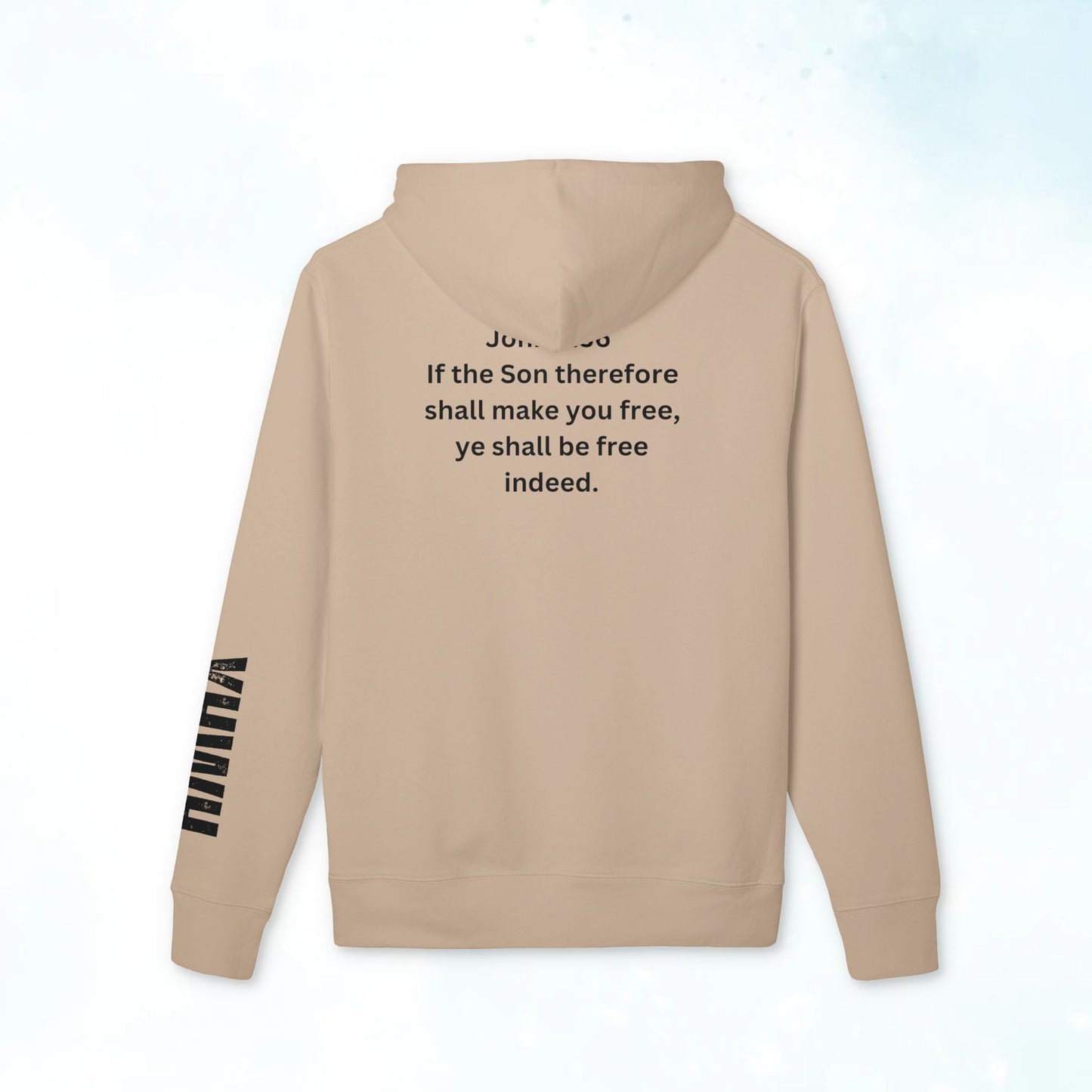 I Am Free Hoodie — John 8:36 Christian Faith Pullover