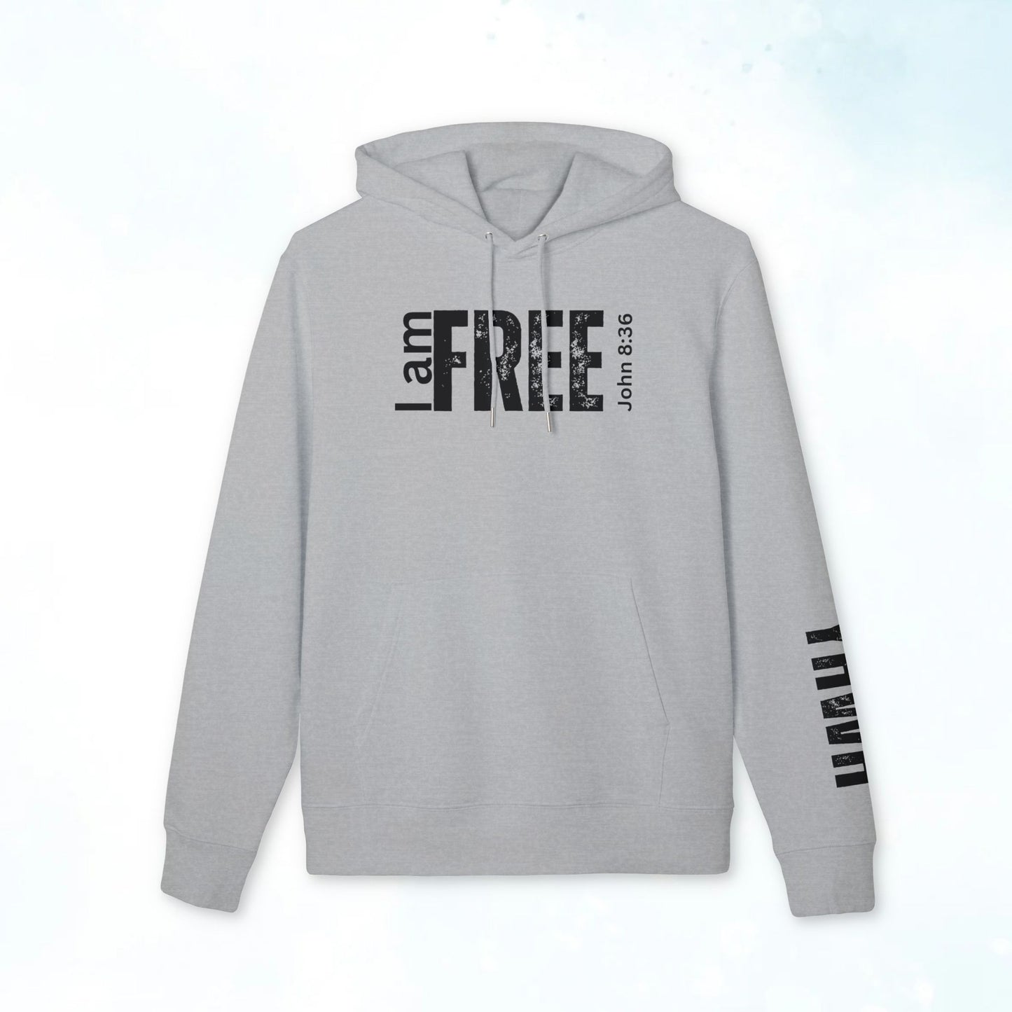 I Am Free Hoodie — John 8:36 Christian Faith Pullover