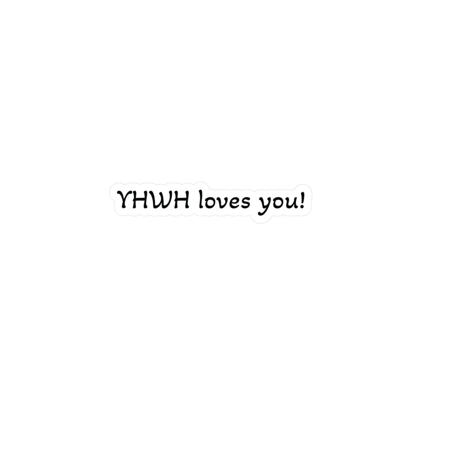 YHWH loves you sticker.