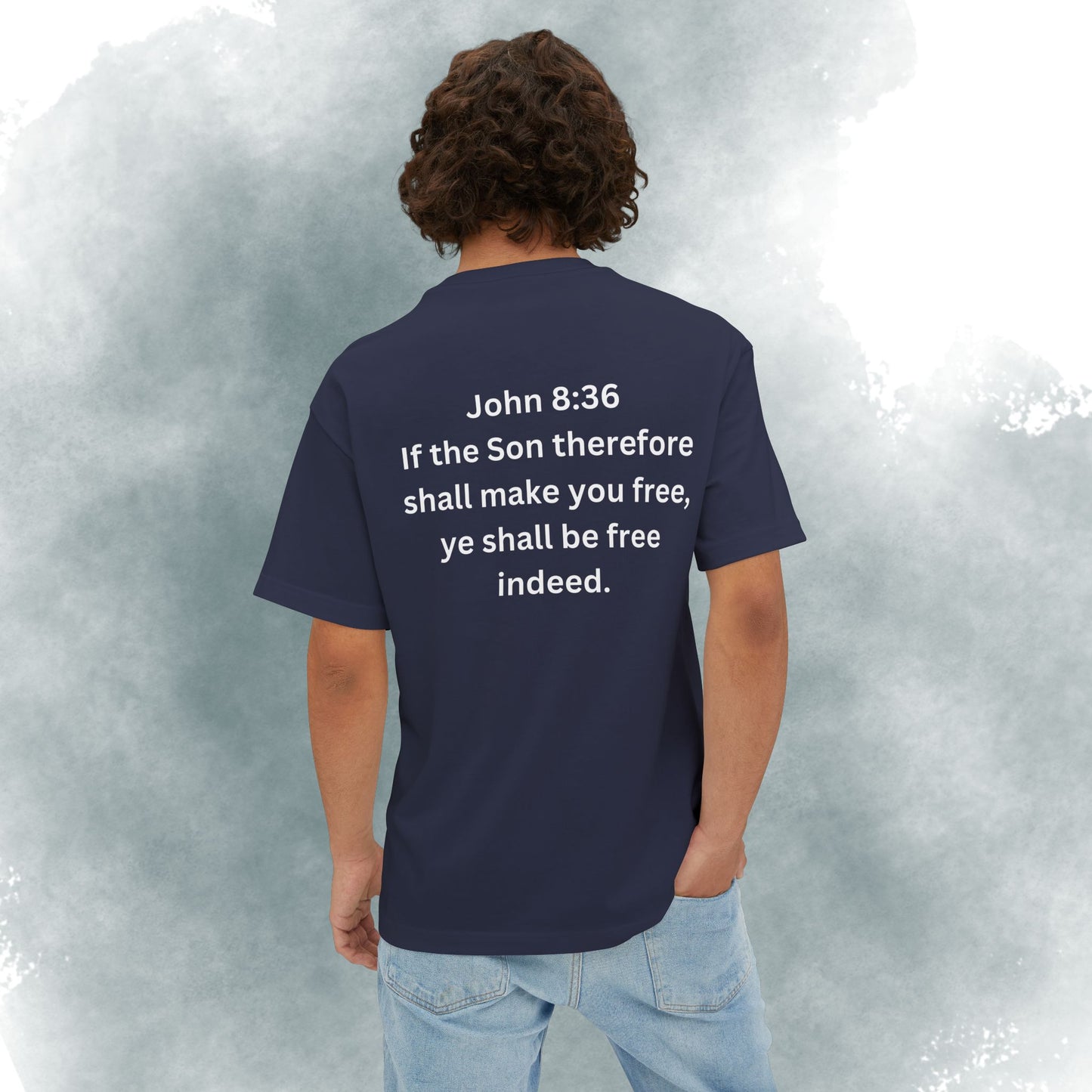 I Am Free Tee — John 8:36 Christian Graphic Shirt