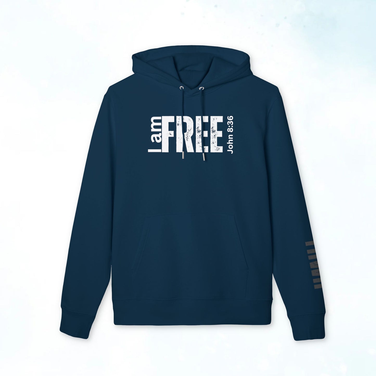 I Am Free Hoodie — John 8:36 Christian Faith Pullover