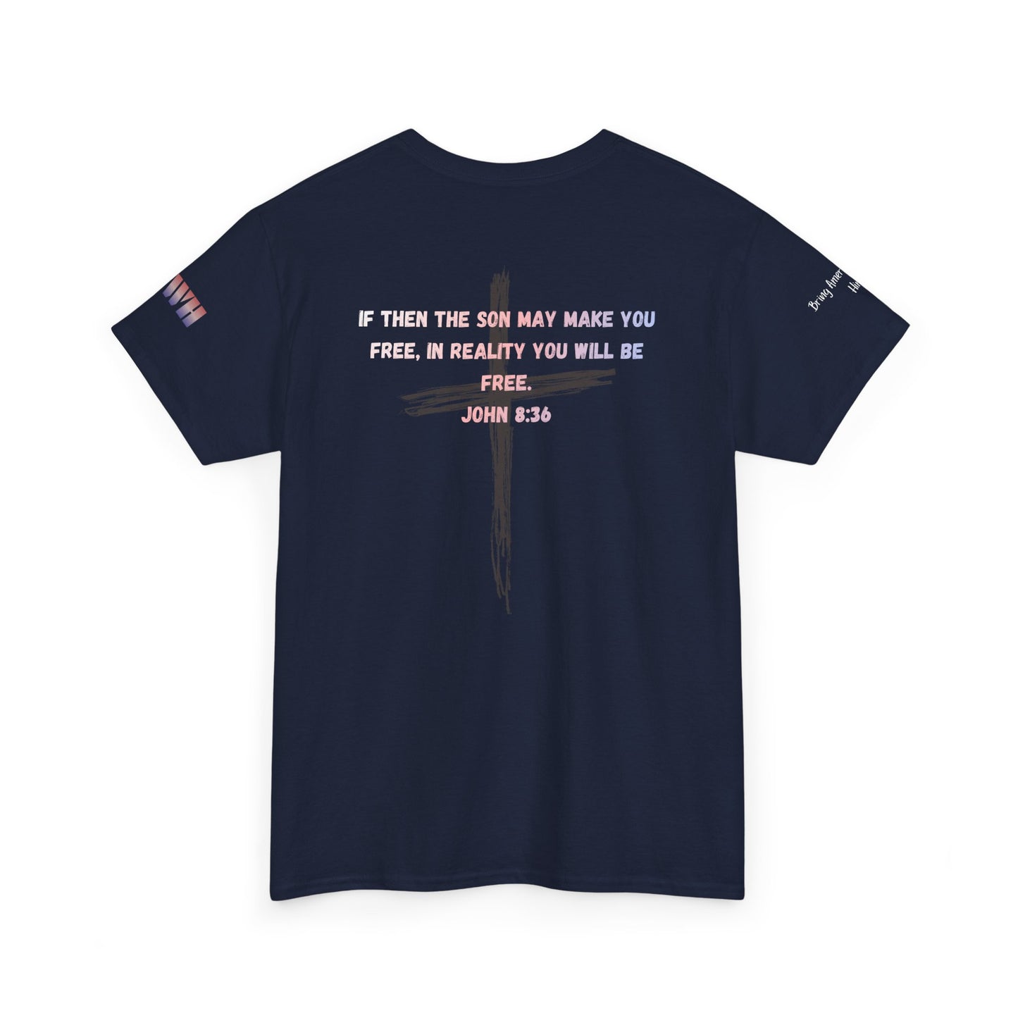 4th of July limited edition T-Shirt — "Freedom Begins on Our Knees" Christian Bible Verse Tee