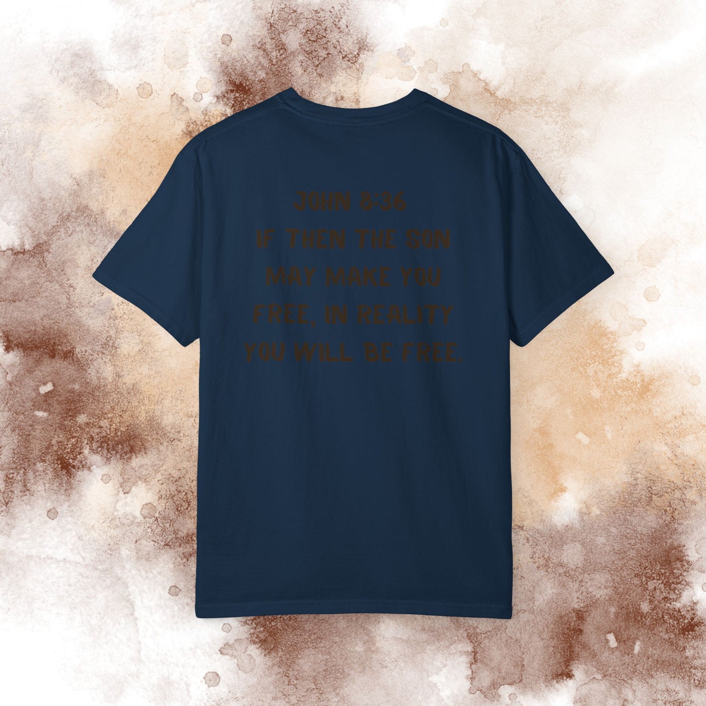 Set Free T‑Shirt — Broken Chain Christian Scripture Tee (John 8:36)
