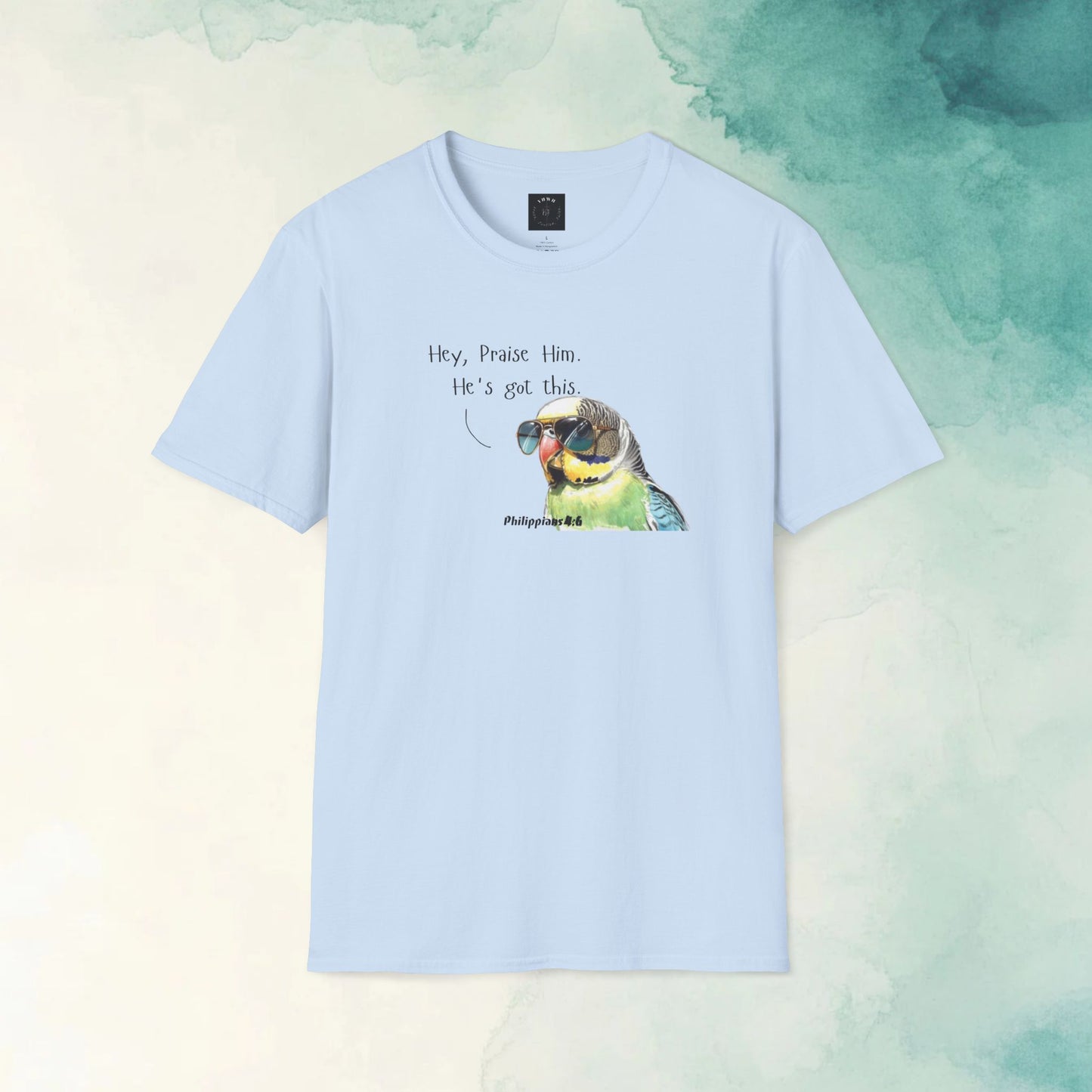 Philippians 4:6 'Praise Him' Parakeet T-Shirt