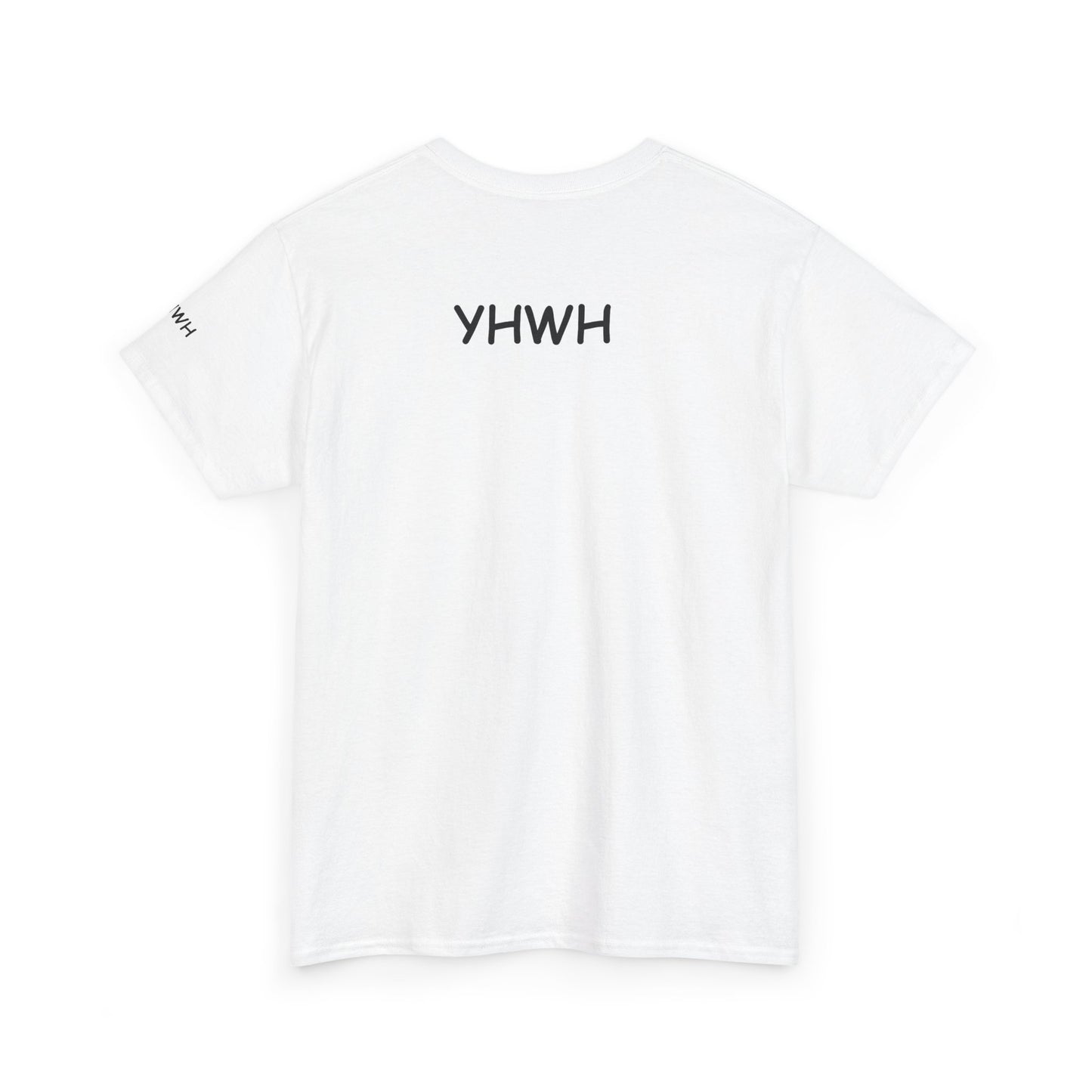 Adult  'Pray Love Smile' Tee — Christian Graphic T-Shirt with Pink Hearts (YHWH Back)