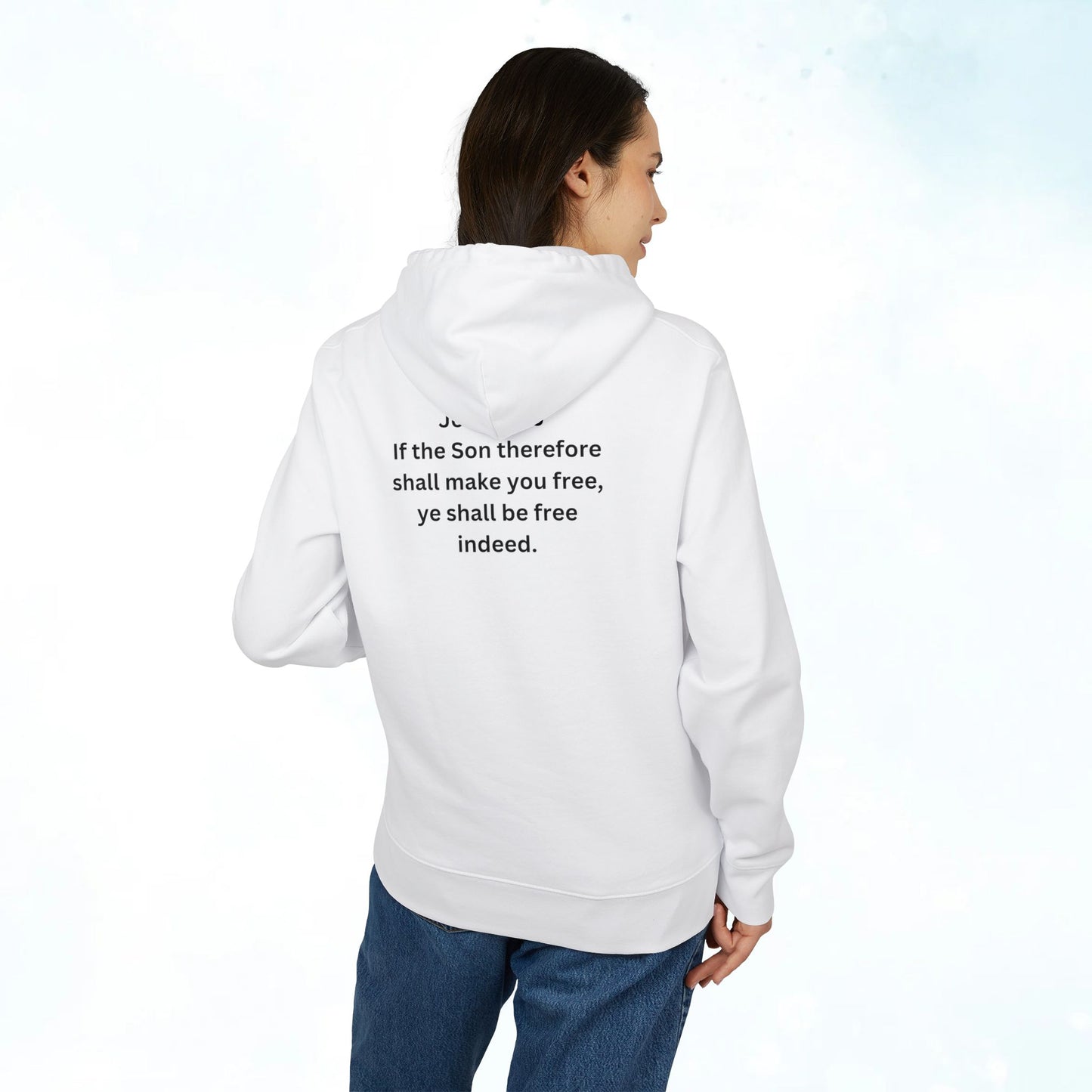I Am Free Hoodie — John 8:36 Christian Faith Pullover