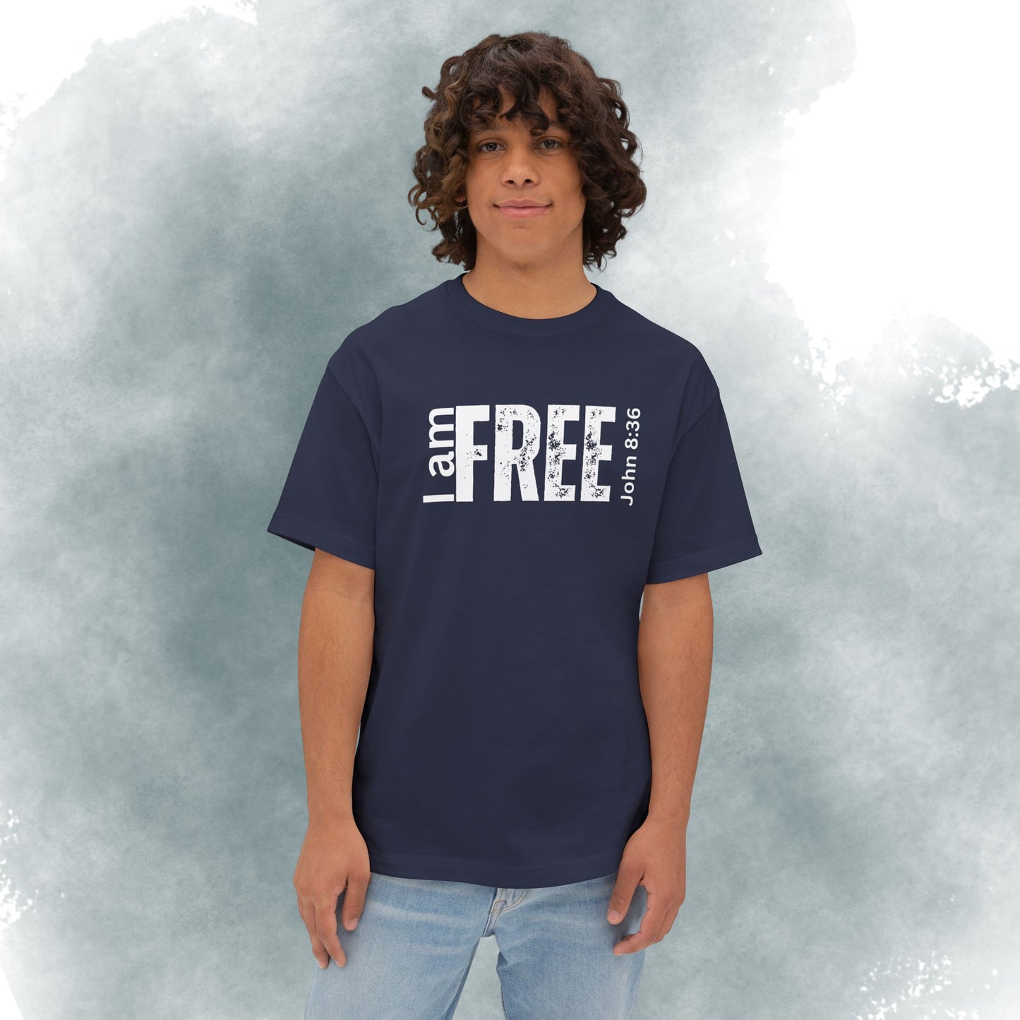 I Am Free Tee — John 8:36 Christian Graphic Shirt