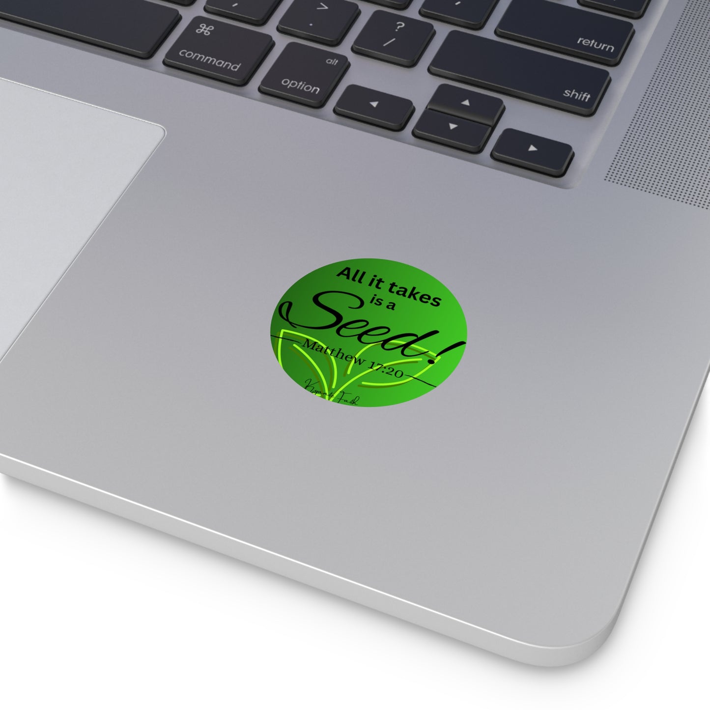 All It Takes Is a Seed - Matthew 17:20 Round Vinyl Sticker