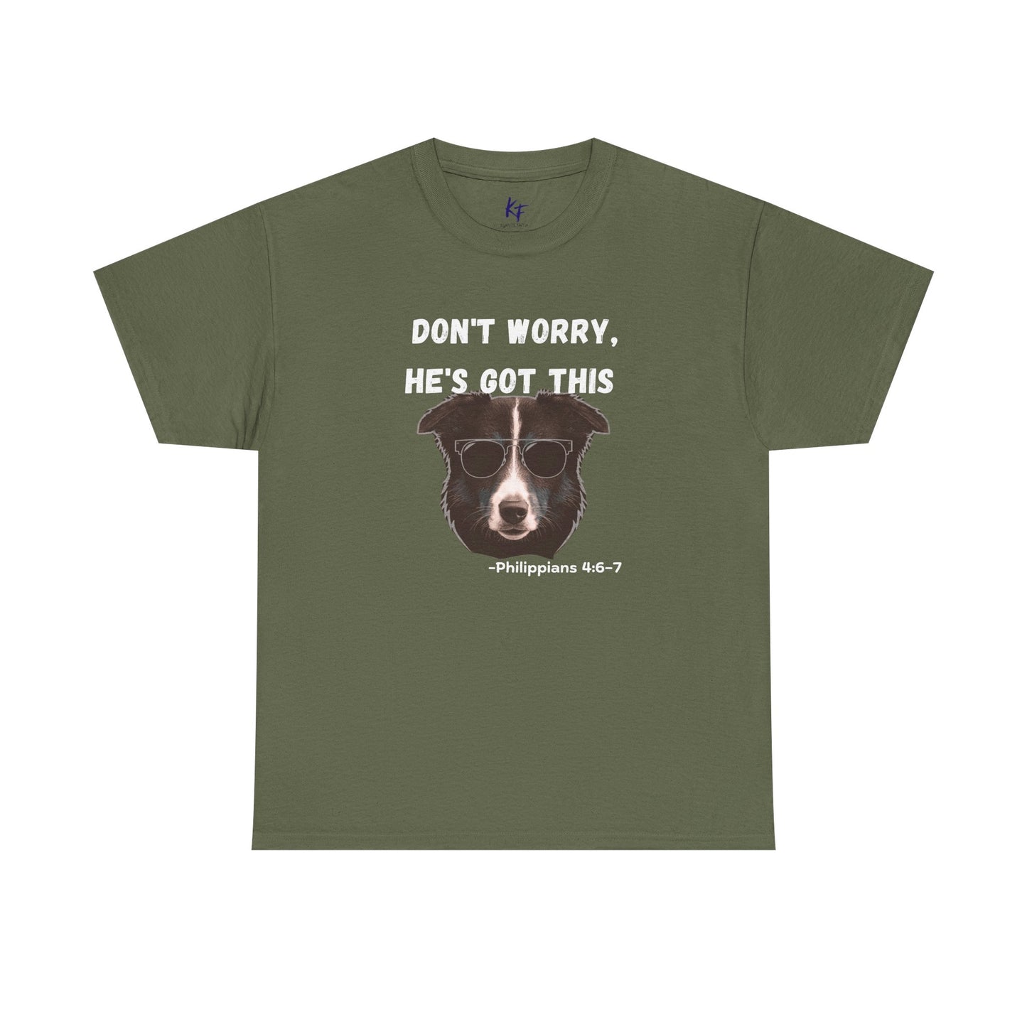 Dog T‑Shirt "Don't Worry, He's Got This" – Funny Faith Pet Tee