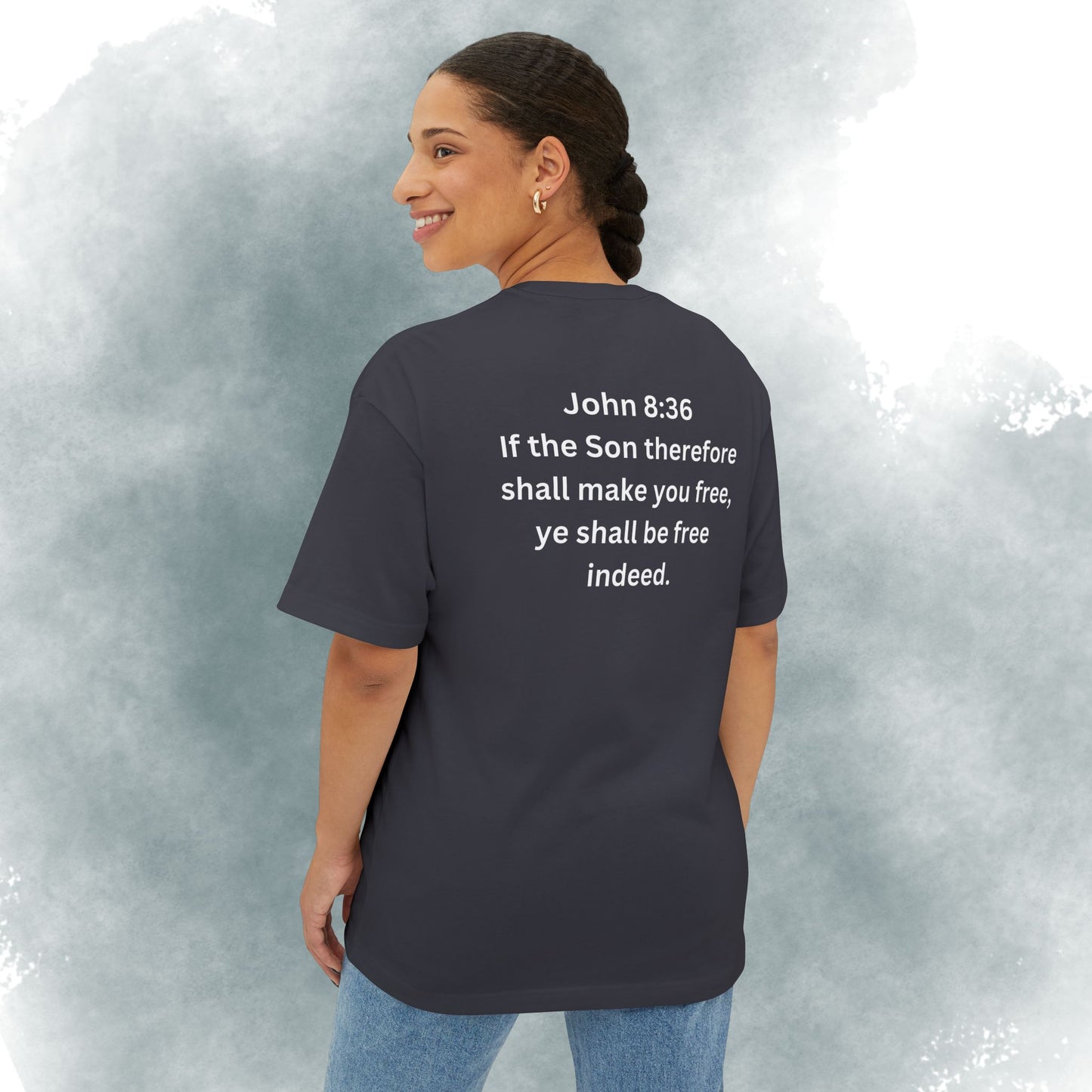 I Am Free Tee — John 8:36 Christian Graphic Shirt