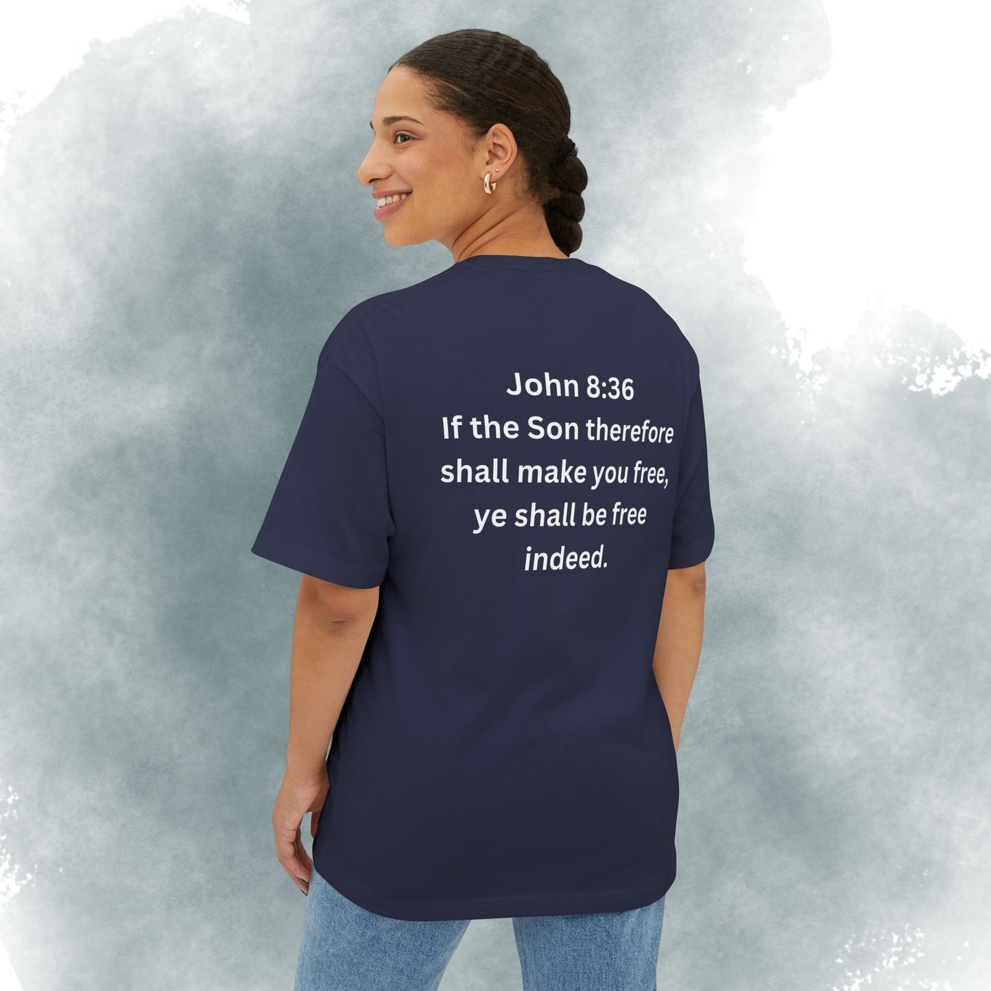 I Am Free Tee — John 8:36 Christian Graphic Shirt