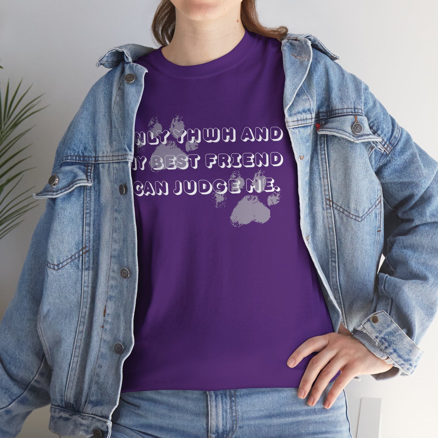 Graphic Tee — "Only God and My Best Friend Can Judge Me" Casual White T-Shirt