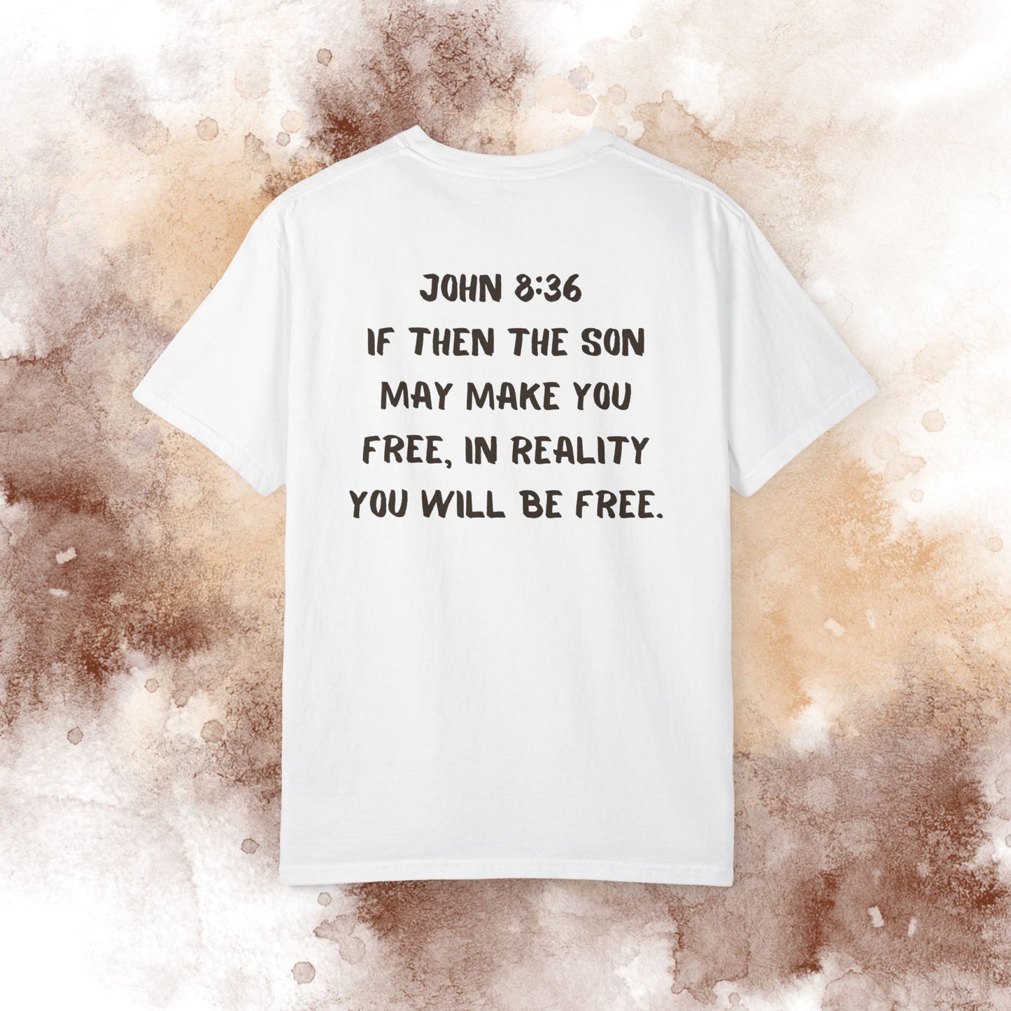 Set Free T‑Shirt — Broken Chain Christian Scripture Tee (John 8:36)