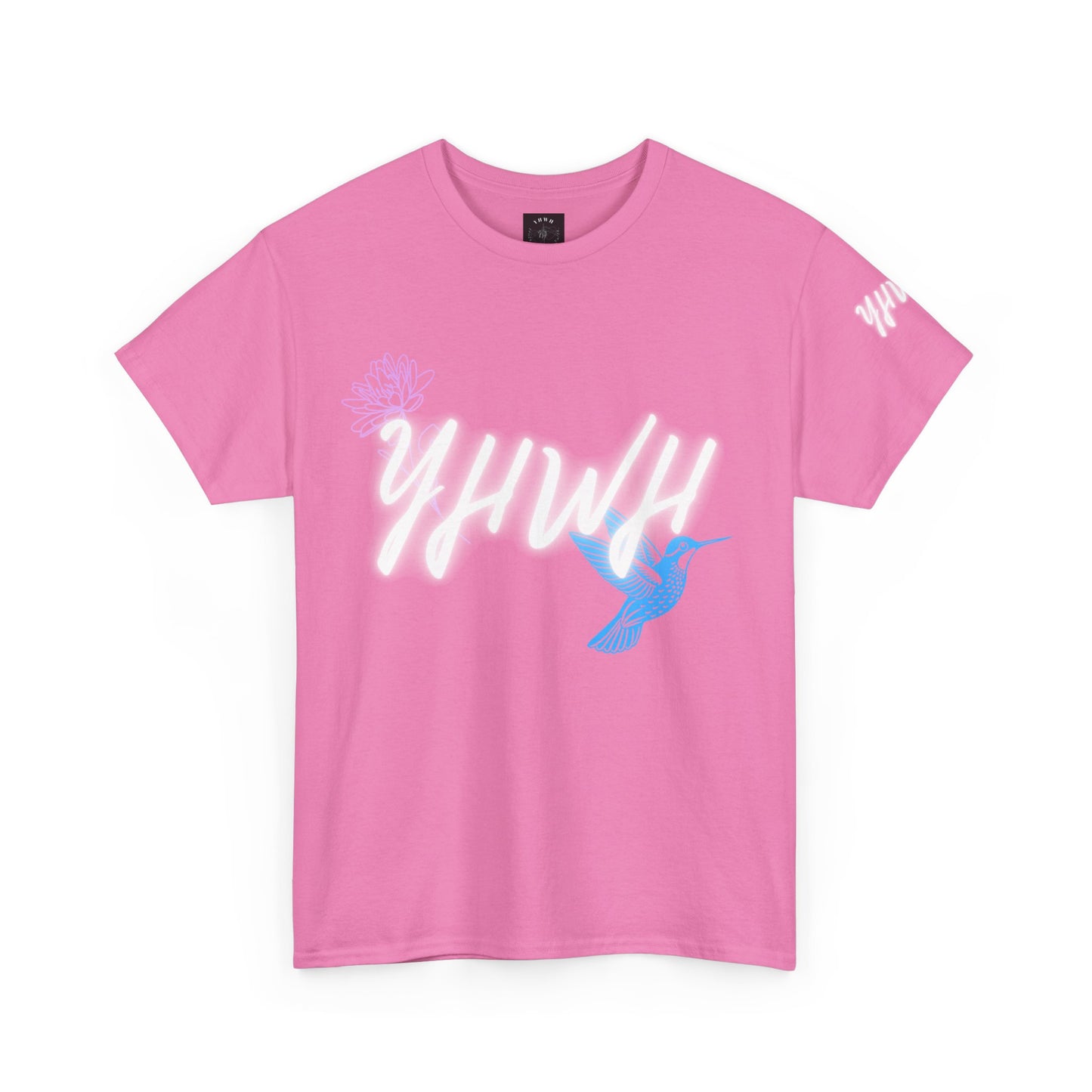 *Spring special edition* YHWH hummingbird Script Tee (minimalist version) — Faith-Inspired Flower and hummingbird Graphic T-Shirt