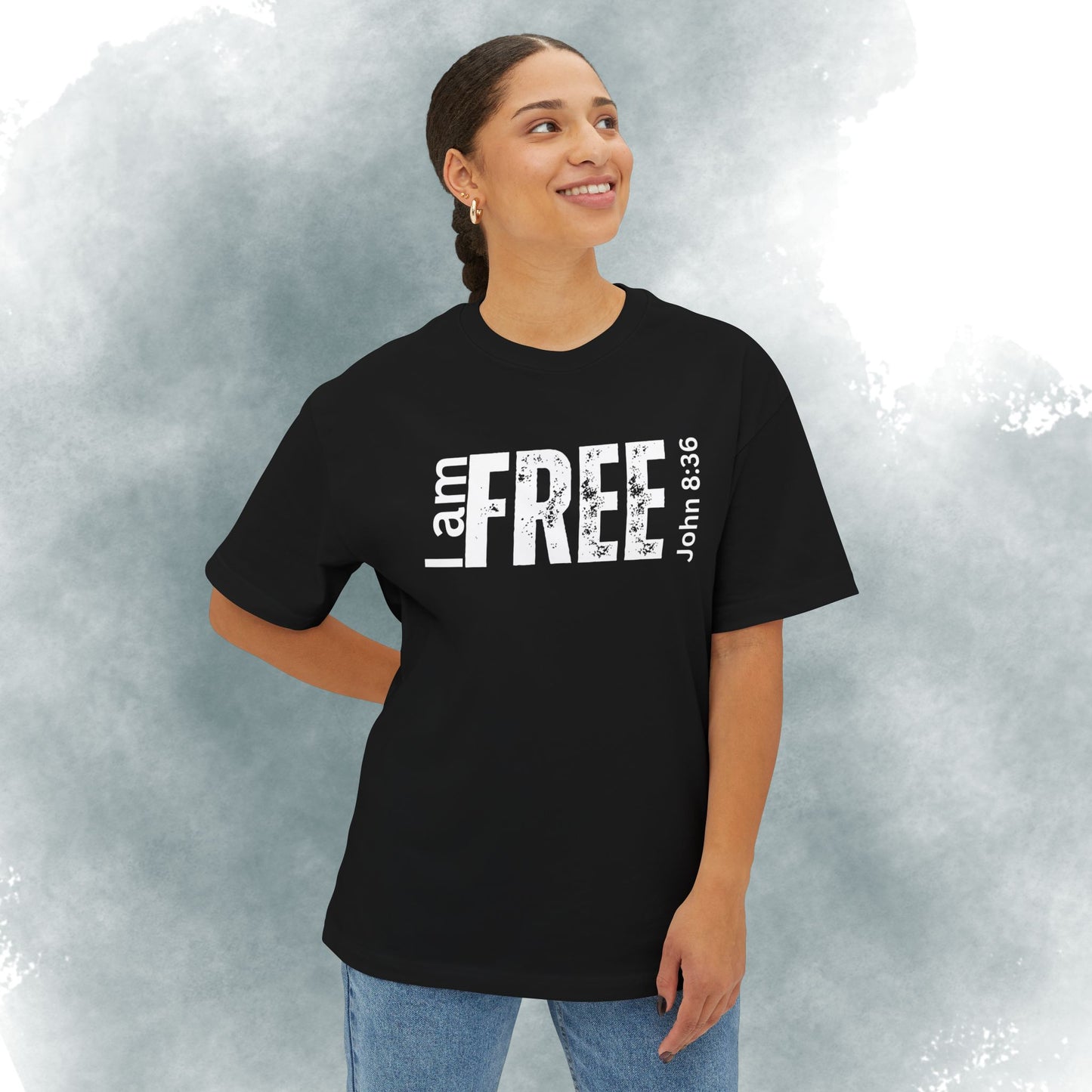 I Am Free Tee — John 8:36 Christian Graphic Shirt
