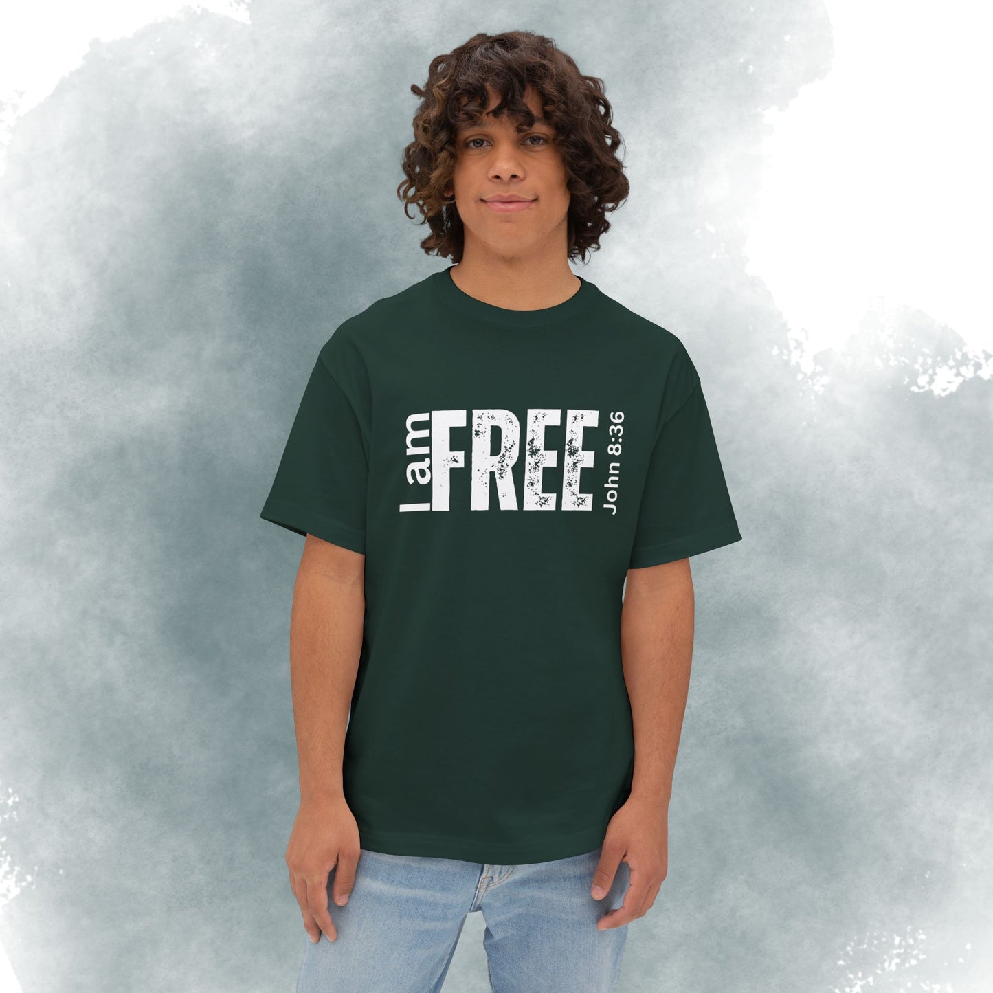 I Am Free Tee — John 8:36 Christian Graphic Shirt