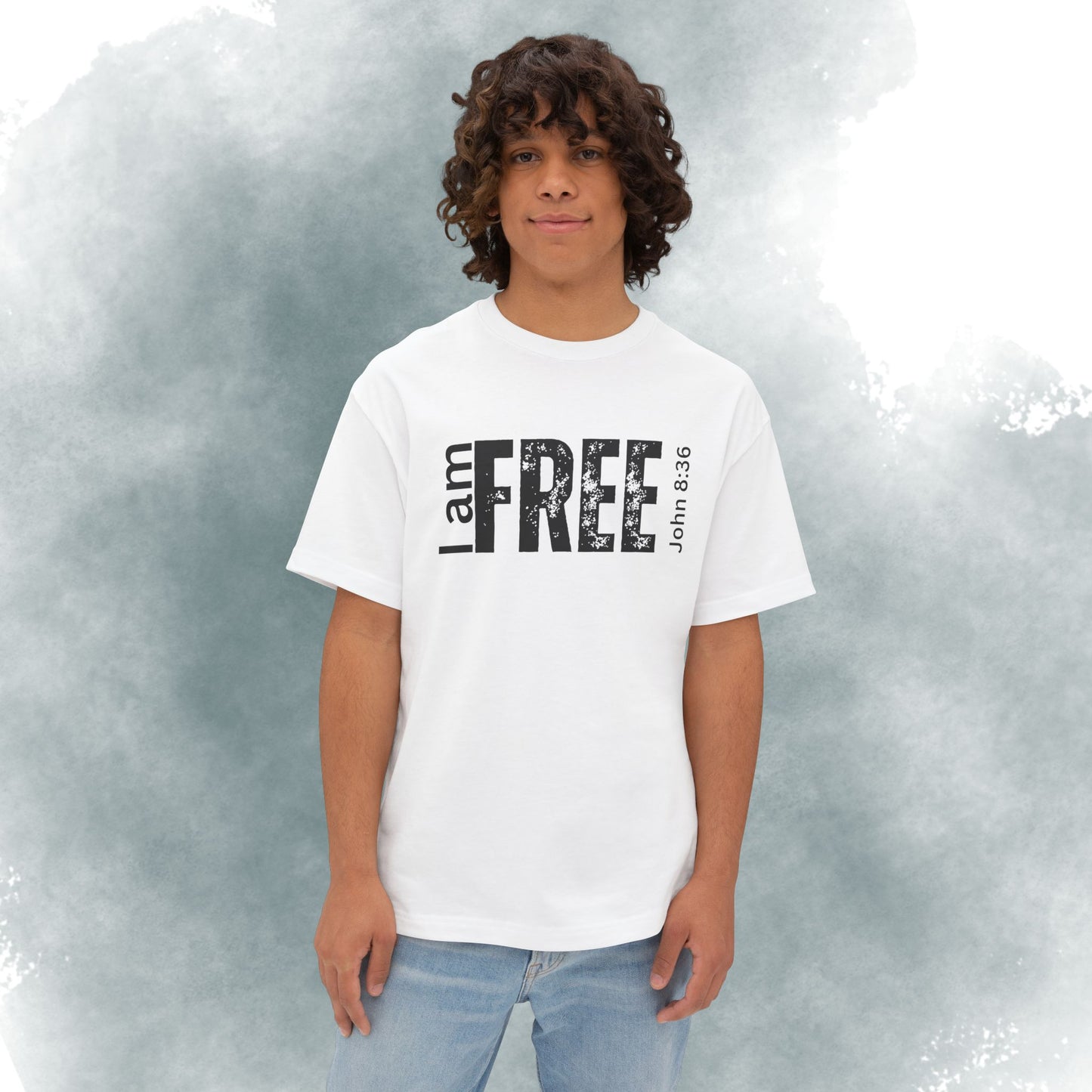 I Am Free Tee — John 8:36 Christian Graphic Shirt