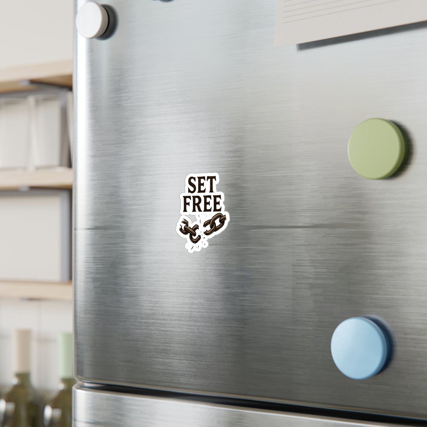 Set Free Broken Chain Vinyl Sticker — Inspirational Kiss-Cut Decal