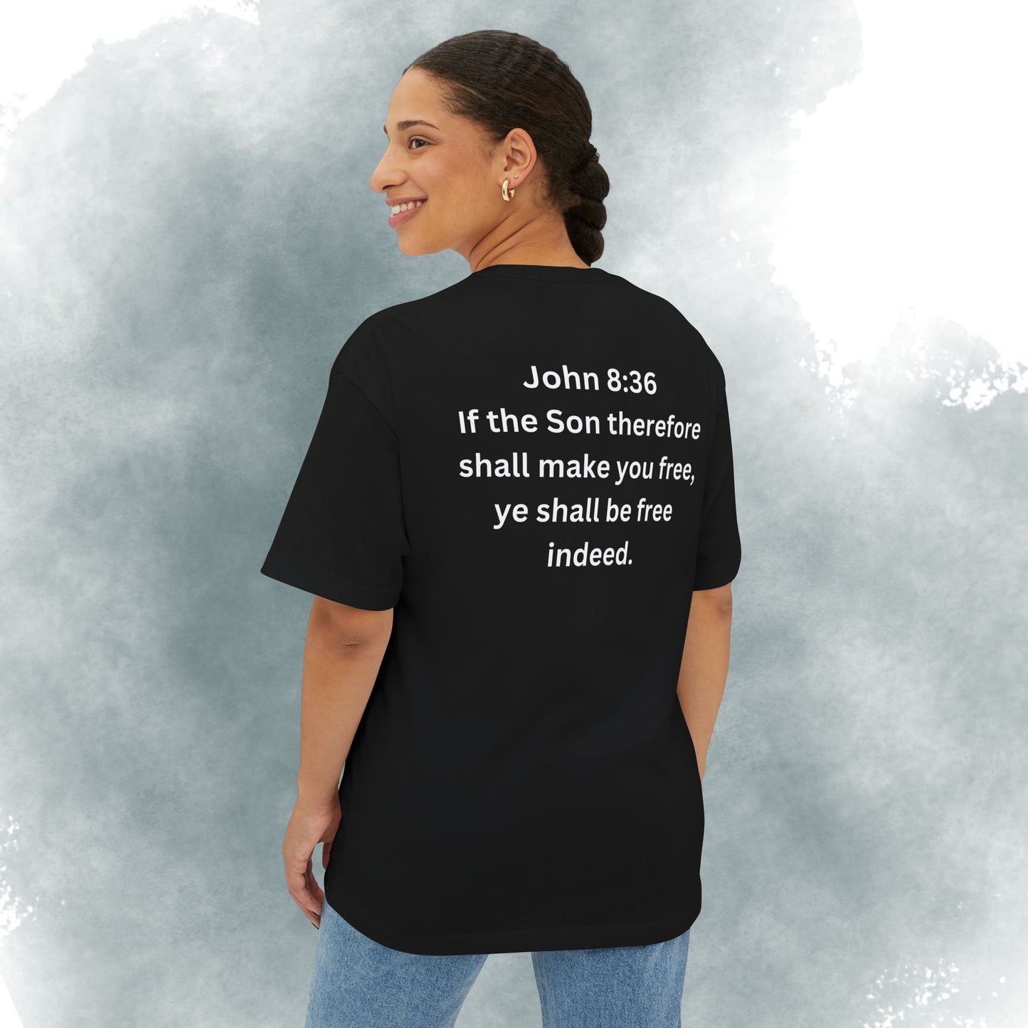 I Am Free Tee — John 8:36 Christian Graphic Shirt