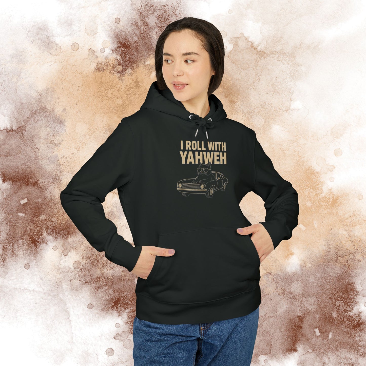I Roll With Yahweh Hoodie – Vintage Cruiser Classic Christian Faith Pullover