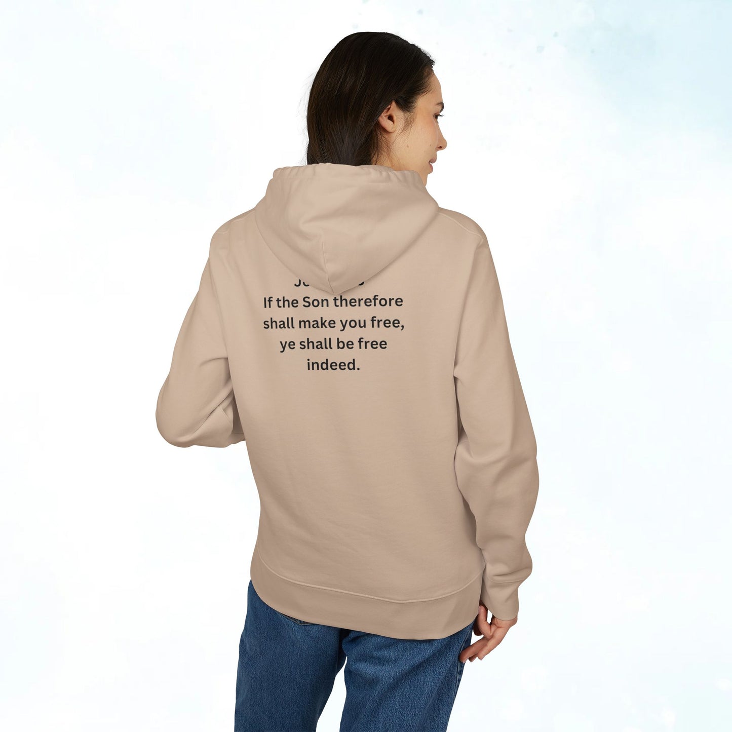 I Am Free Hoodie — John 8:36 Christian Faith Pullover
