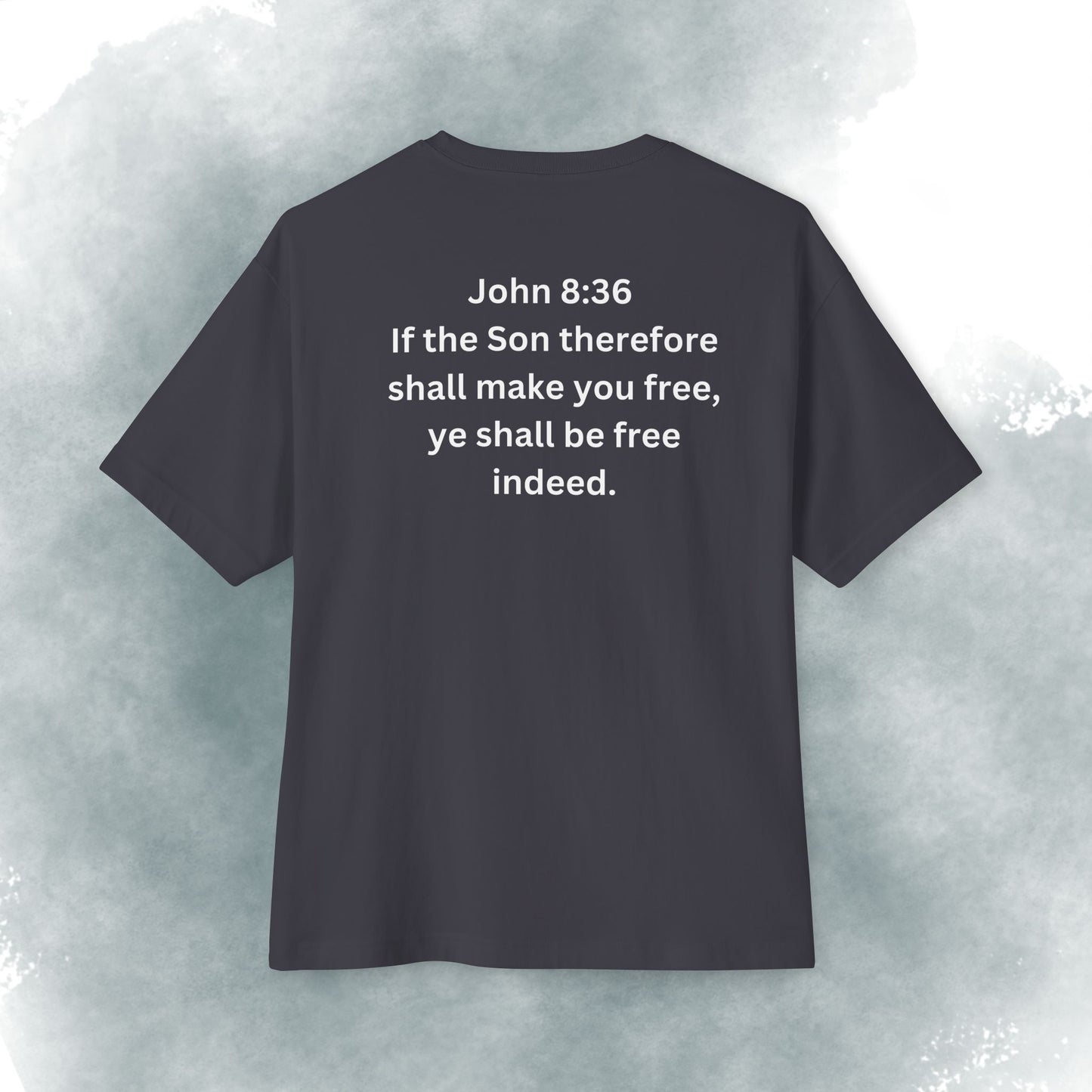 I Am Free Tee — John 8:36 Christian Graphic Shirt