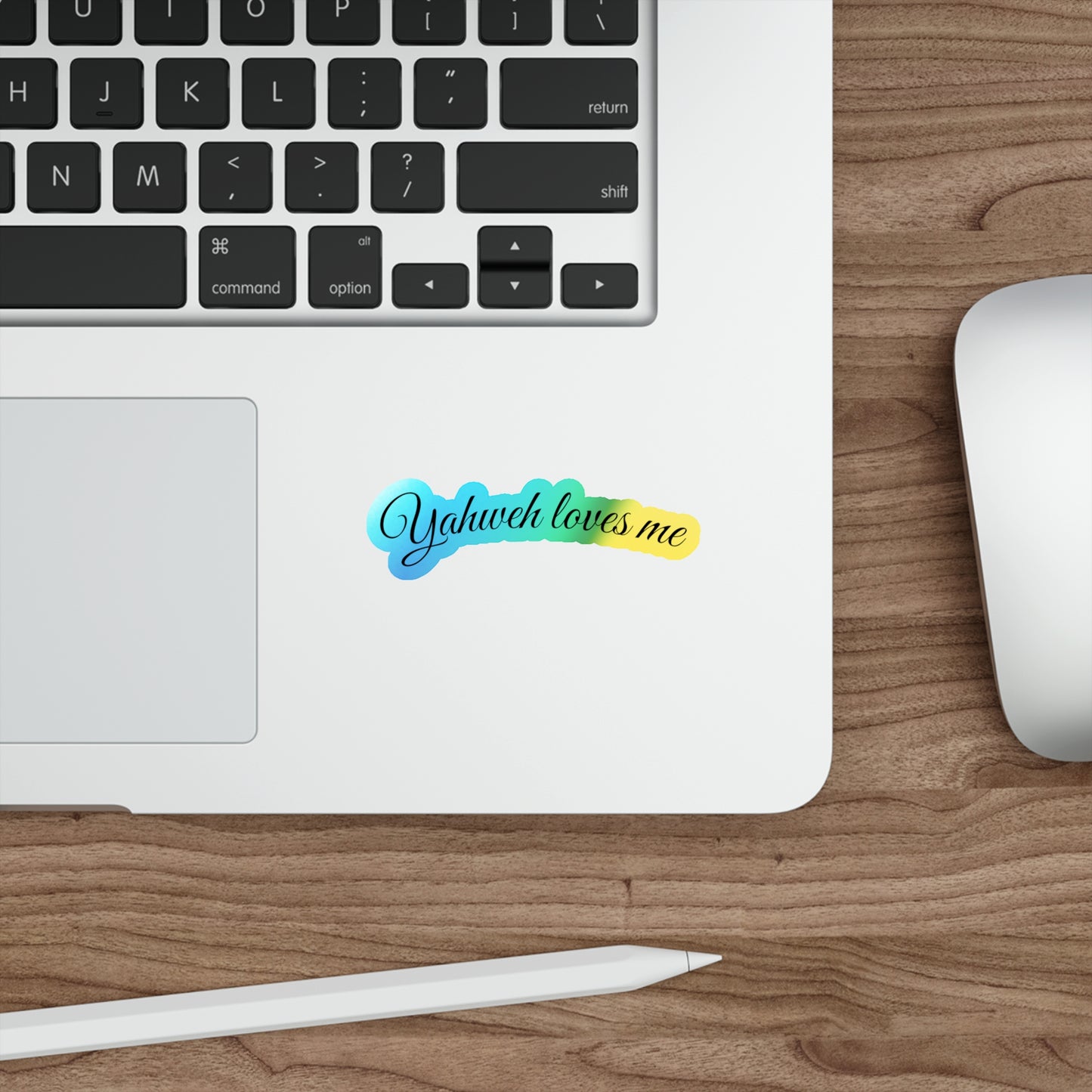 "Yahweh loves me"Holographic Die-cut Stickers