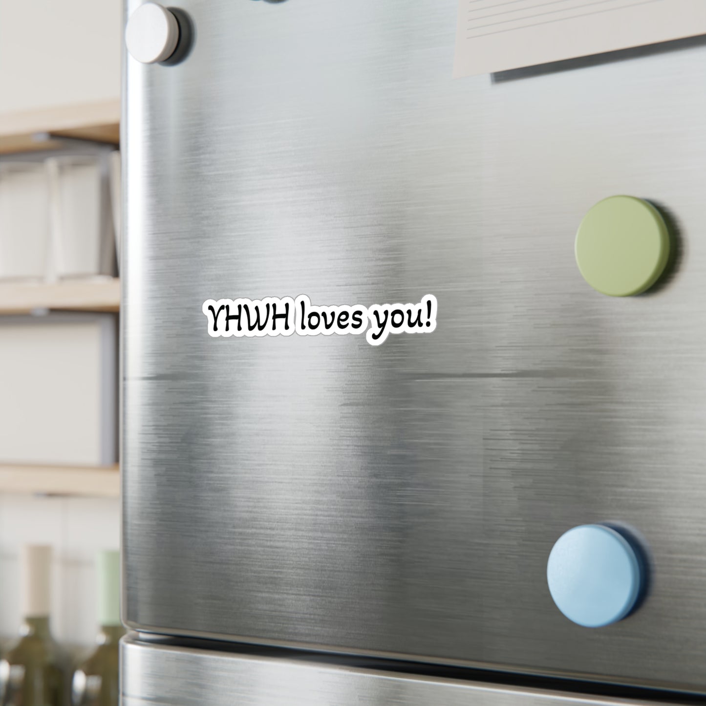 YHWH loves you sticker.
