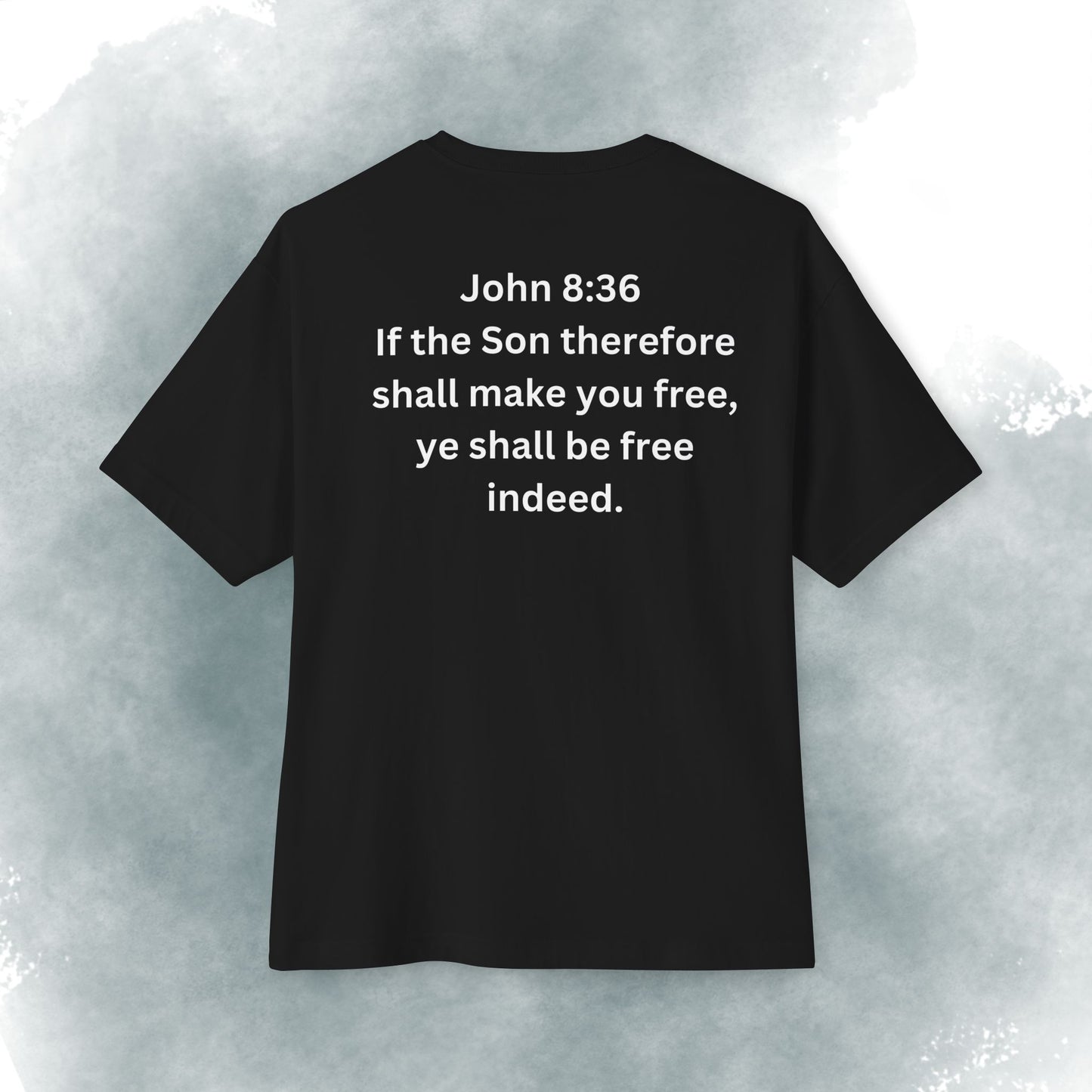 I Am Free Tee — John 8:36 Christian Graphic Shirt