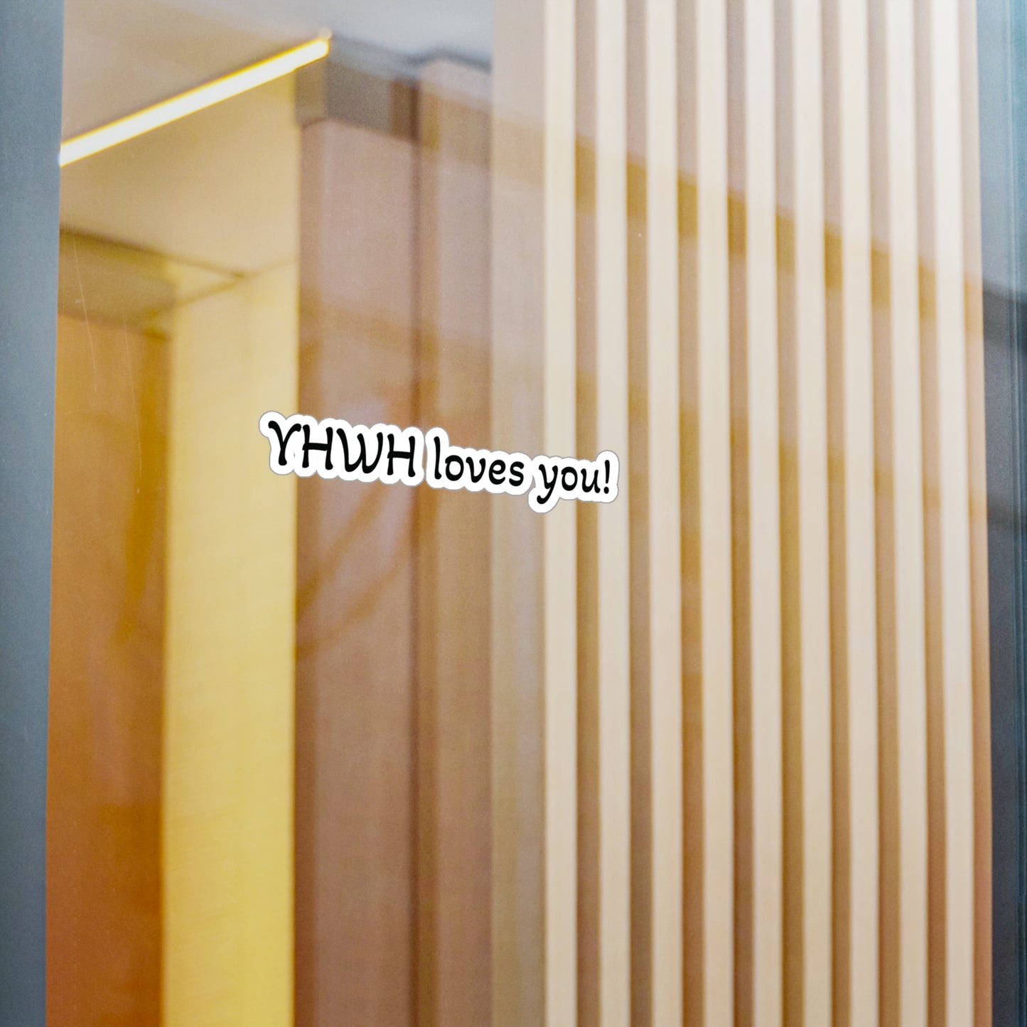YHWH loves you sticker.