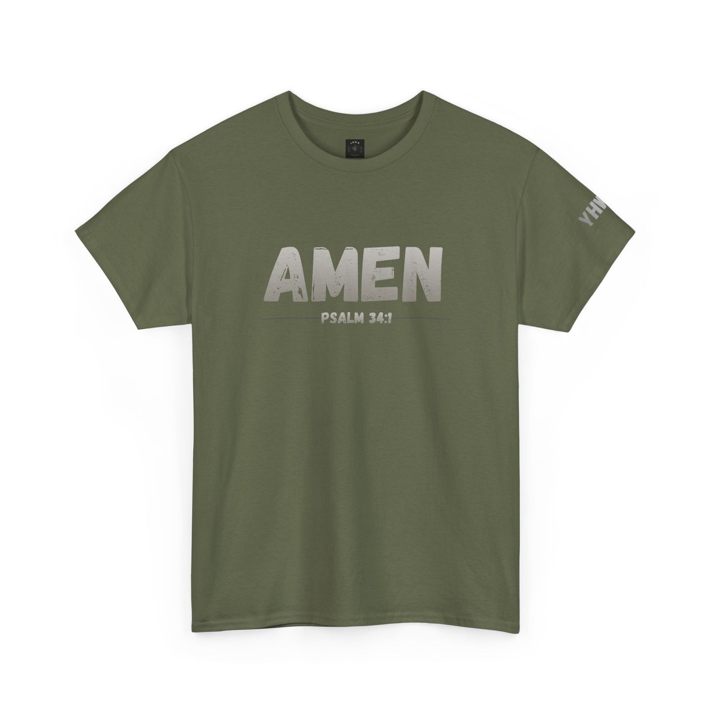 Amen Psalm 34:1 T-Shirt — Christian Faith Tee