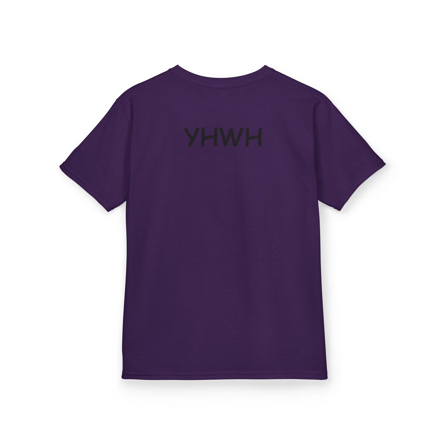 Kids Tee — "Pray Love Smile" Christian T‑Shirt with Hearts (YHWH Back)