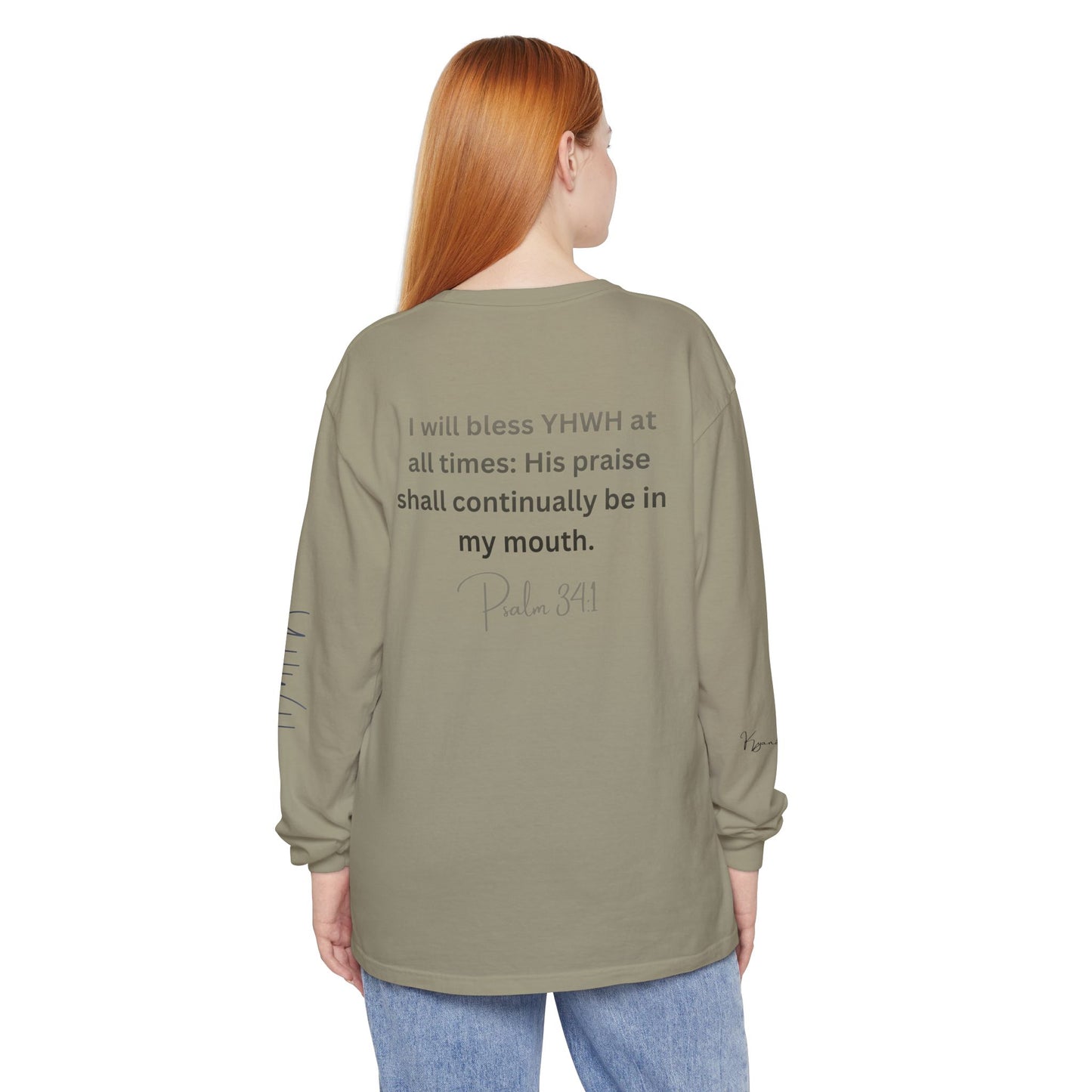*Spring special edition* 'Amen' Psalm 34:1 Floral Long Sleeve Tee