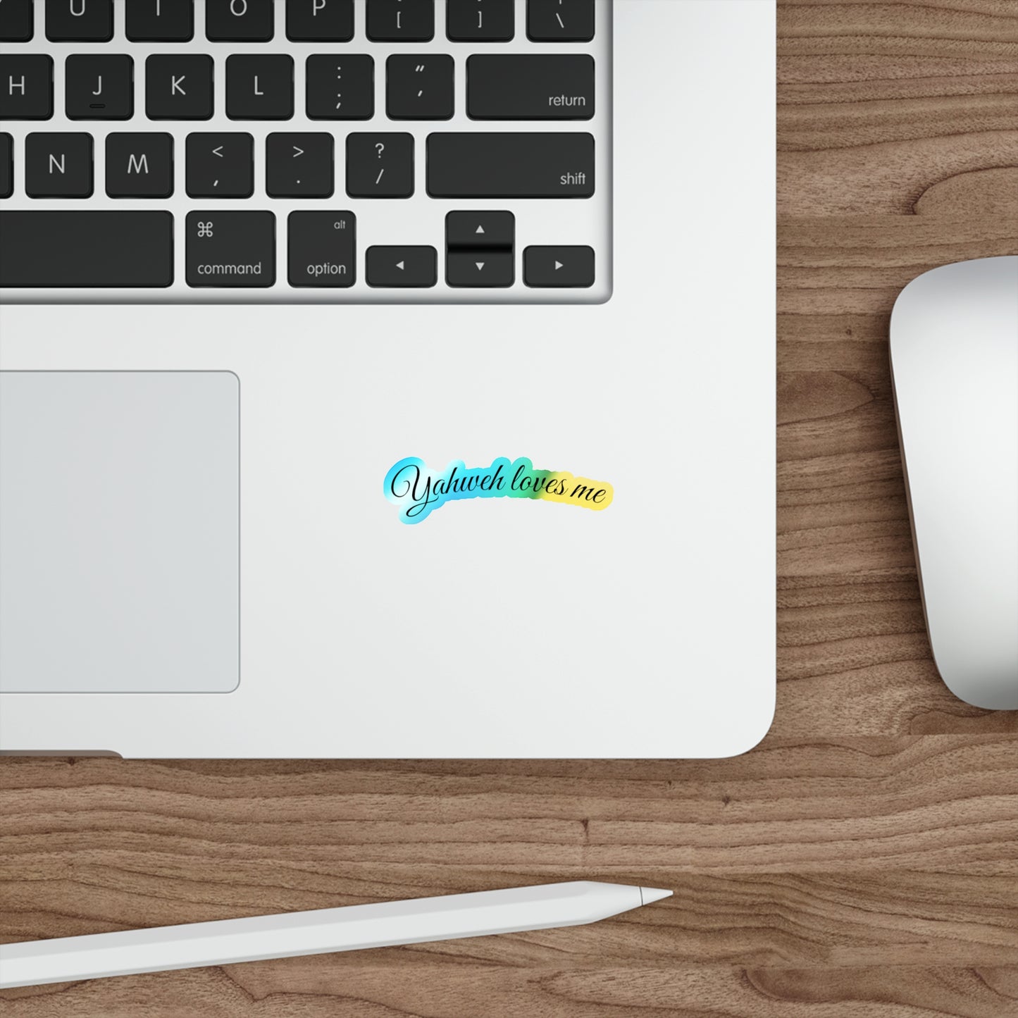 "Yahweh loves me"Holographic Die-cut Stickers
