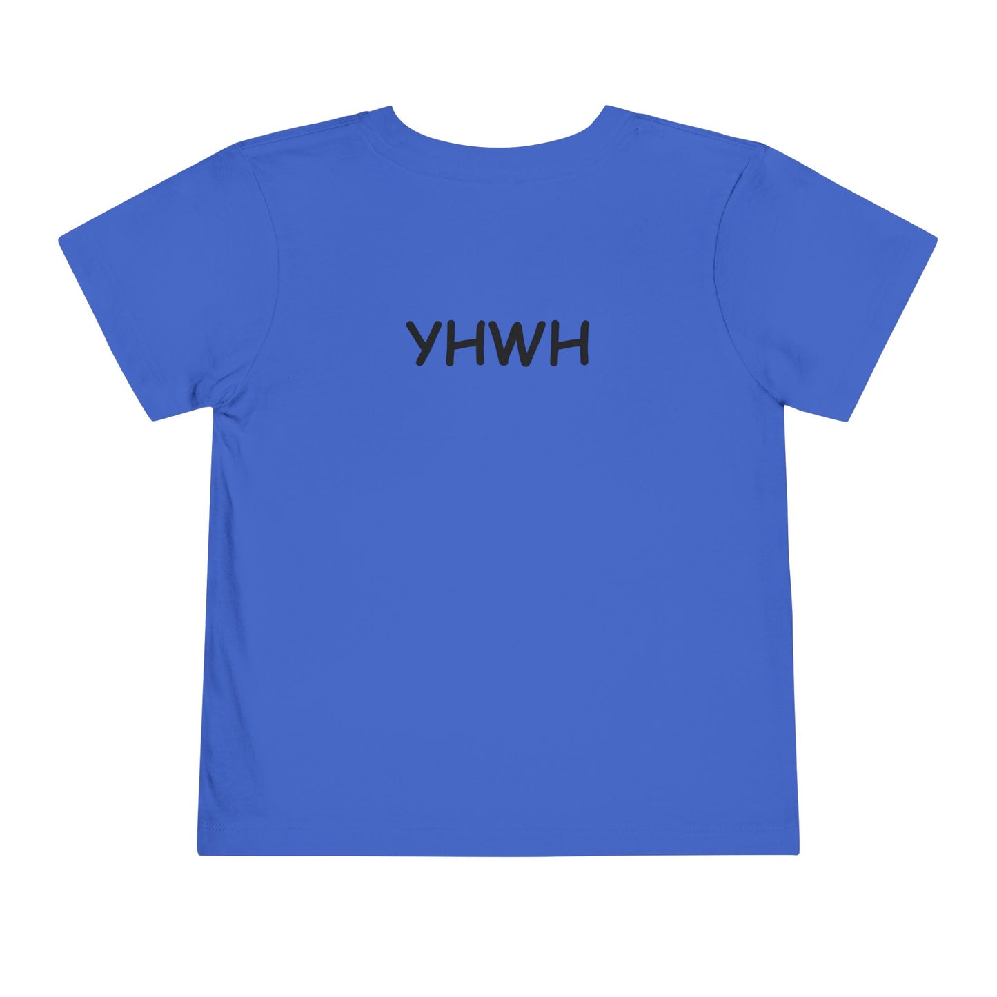 Toddler Tee — "Pray Love Smile" Christian Kids Shirt (YHWH Back)