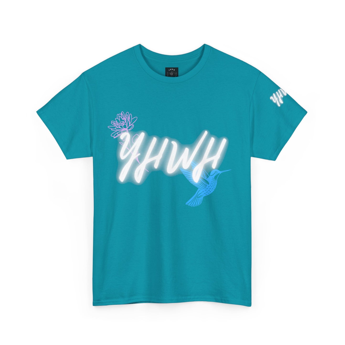 *Spring special edition* YHWH hummingbird Script Tee (minimalist version) — Faith-Inspired Flower and hummingbird Graphic T-Shirt