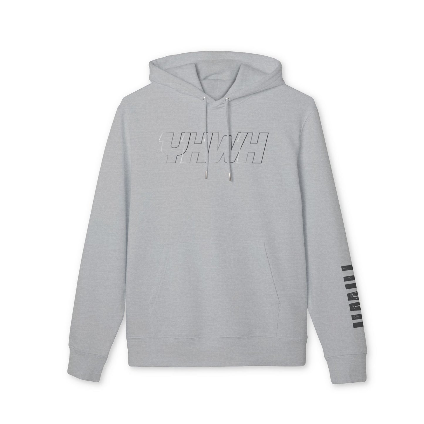 YHWH Hoodie — Minimalist Faith Pullover with Sleeve Print