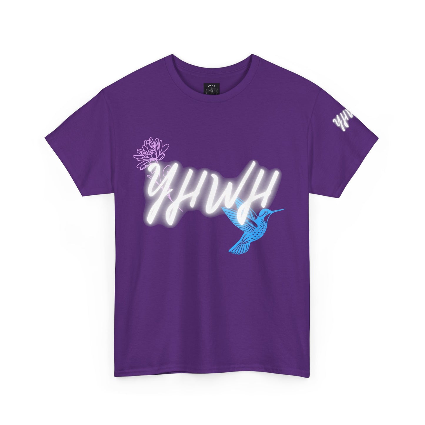 *Spring special edition* YHWH hummingbird Script Tee (minimalist version) — Faith-Inspired Flower and hummingbird Graphic T-Shirt