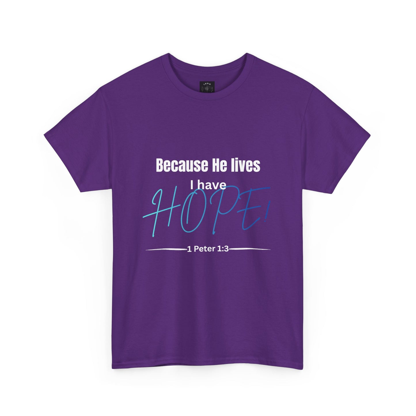 *Spring special edition* Because He Lives I Have Hope T-Shirt — 1 Peter 1:3 Christian Faith Tee