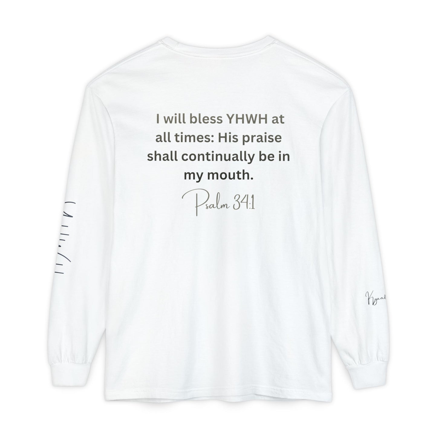 *Spring special edition* 'Amen' Psalm 34:1 Floral Long Sleeve Tee