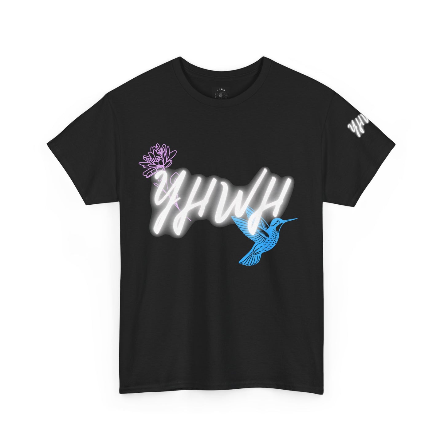 *Spring special edition* YHWH hummingbird Script Tee (minimalist version) — Faith-Inspired Flower and hummingbird Graphic T-Shirt