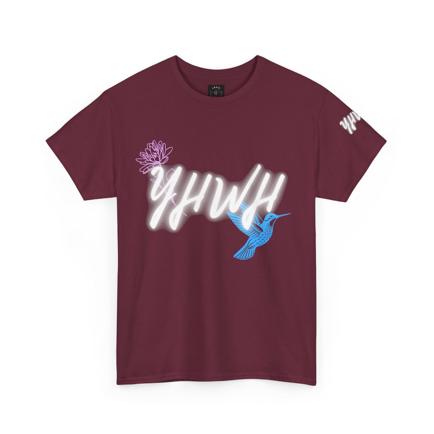 *Spring special edition* YHWH hummingbird Script Tee (minimalist version) — Faith-Inspired Flower and hummingbird Graphic T-Shirt